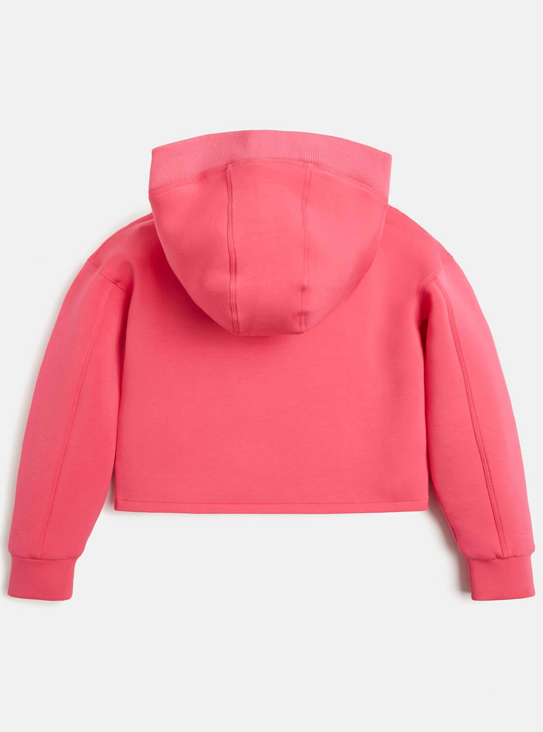 GUESS Kids Big Girl Raspberry Pink Logo Active Hoodie (8-16) J2RQ22KAMN2 Back View