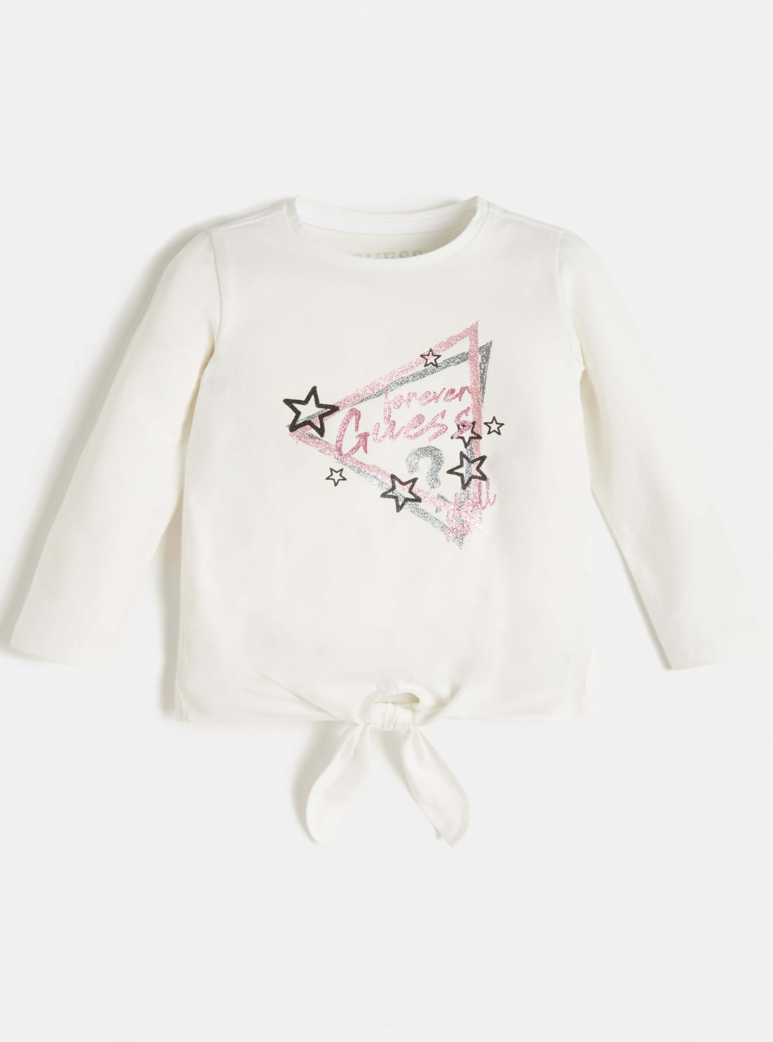 GUESS Kids White Forever Guess T-Shirt (7-16) Front View