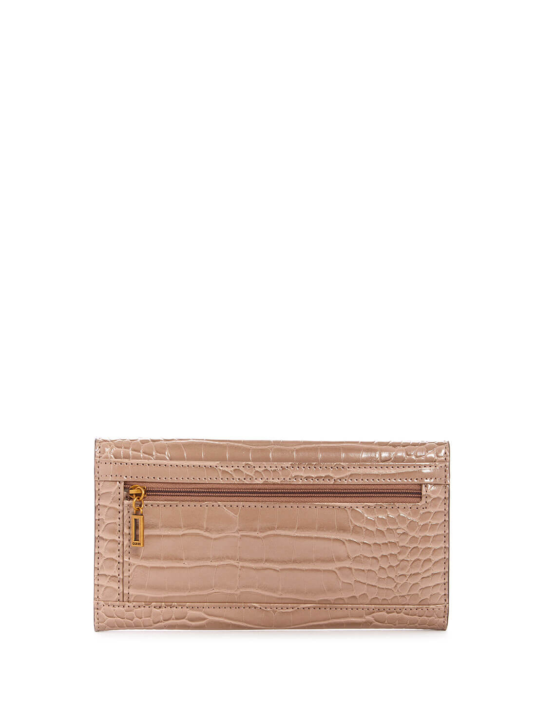GUESS Womens  Taupe Croc Katey Multi Clutch CB787066 Back View
