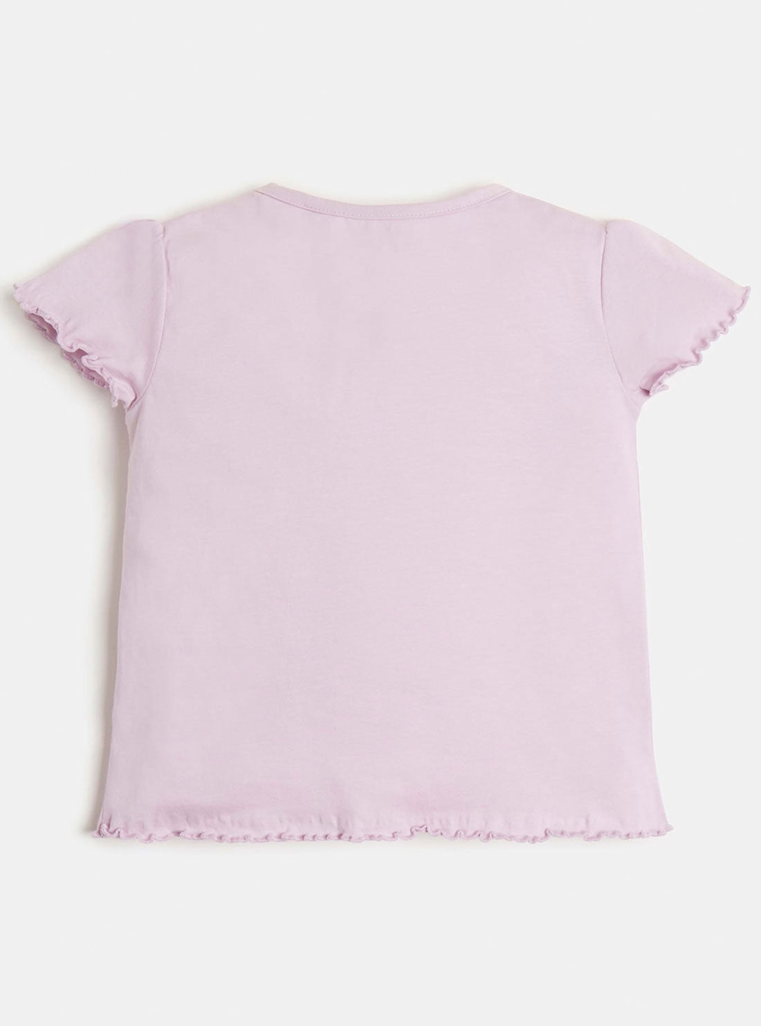 GUESS Little Girl Bow Logo T-Shirt (2-7) Back View