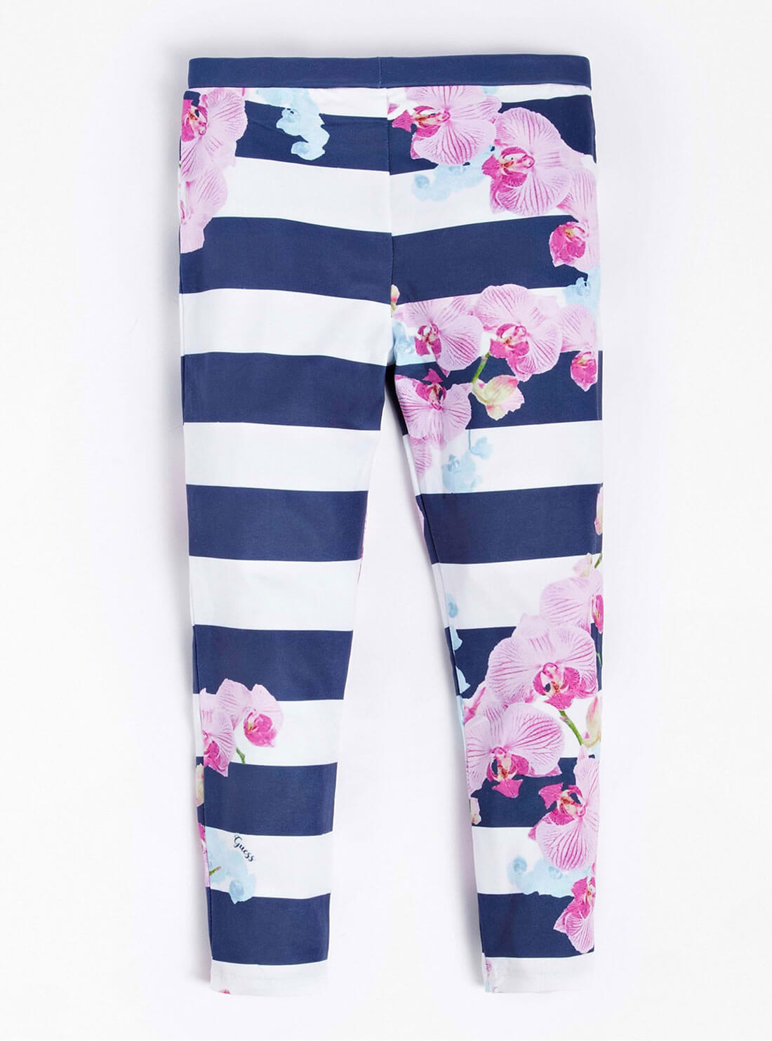 GUESS Little Girls Blue Stripe Pattern Leggings (2-7) K2RB02KAZM0 Back View