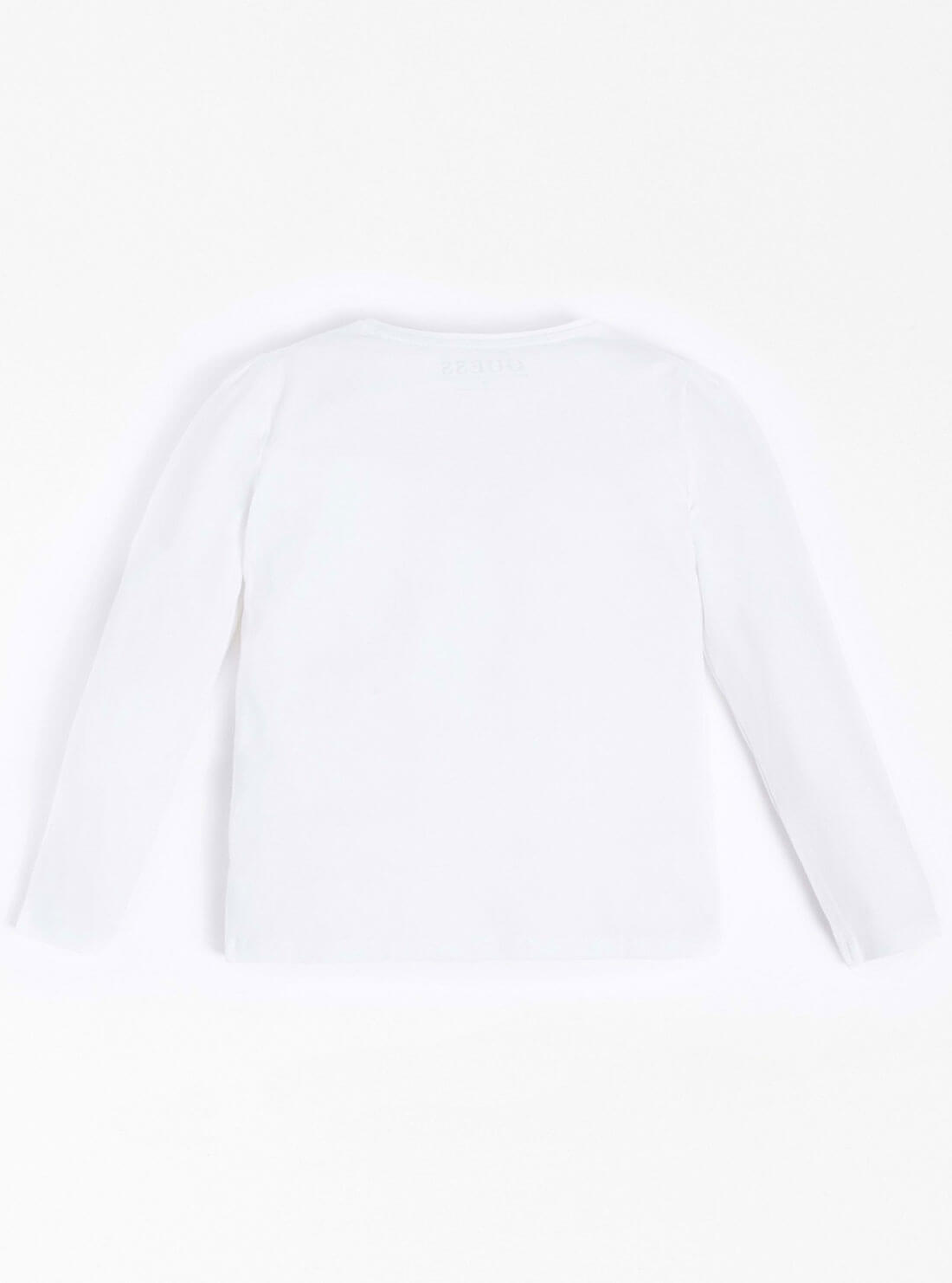 GUESS Little Girls White Girls Are Better Logo T-Shirt (2-7) K2RI12K6YW1  Back View