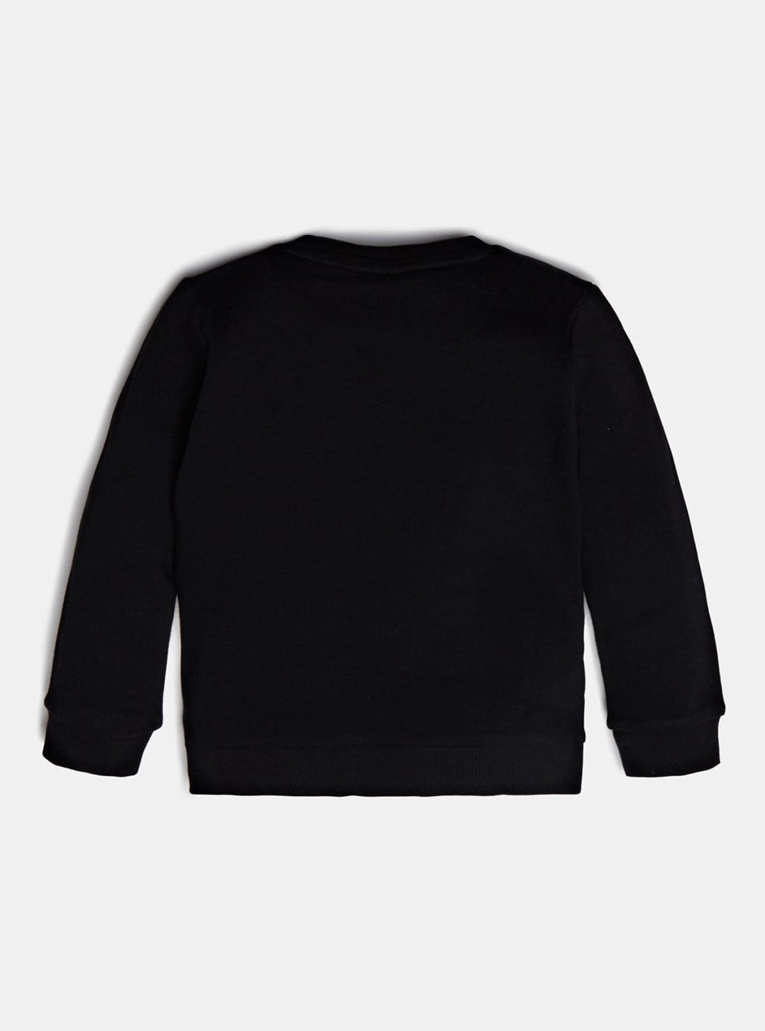 GUESS Big Boys Black Long Sleeve Fleece Pullover Top (7-16) N73Q10K5WK0 Back View