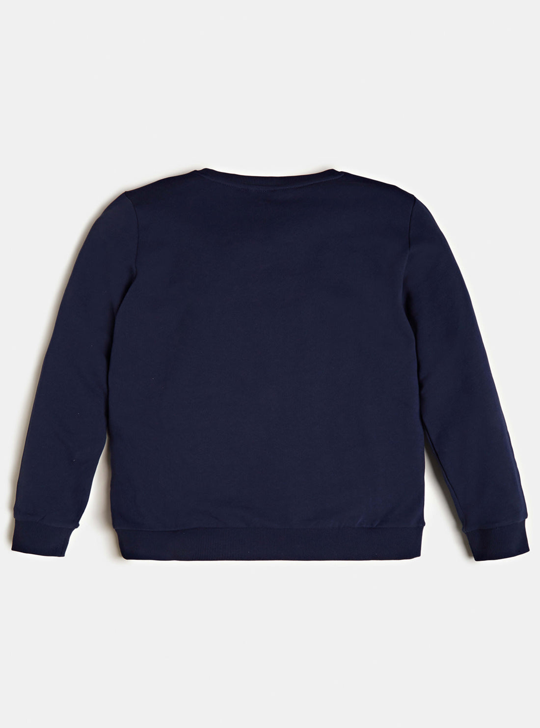 GUESS Kids Big Boy Blue Long Sleeve Fleece Pullover Top (7-16) L73Q09K5WK0 Back View