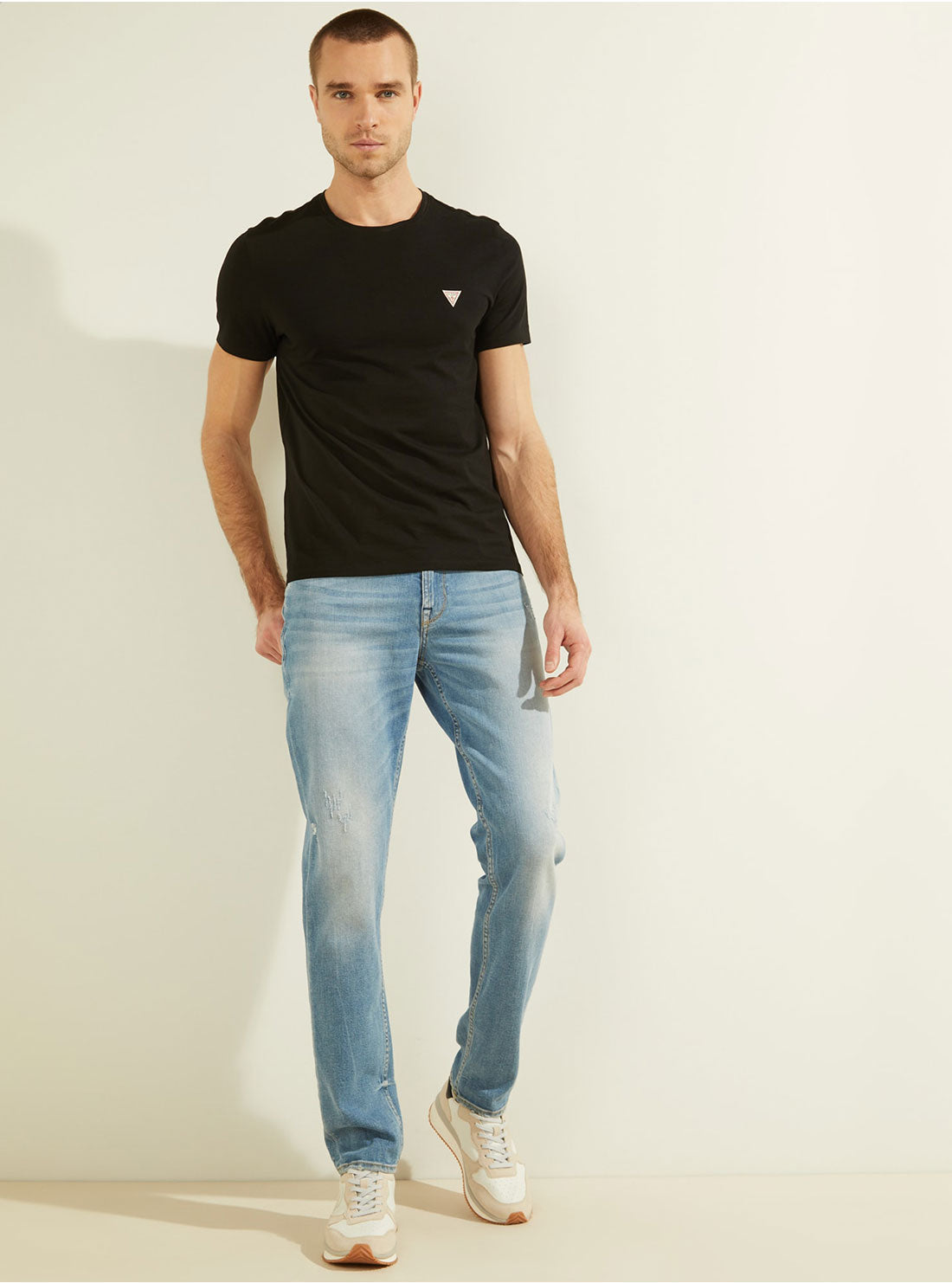 GUESS Mens Low-Rise Slim Tapered Denim Jean in Jackson Wash MB1AS2303D1 Full view