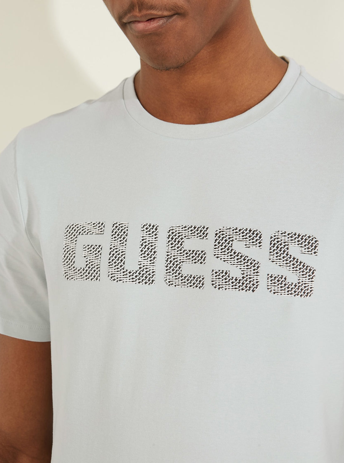 GUESS Mens Eco Artic Grey Magick Logo T-Shirt M2RI17J1311 Detail View
