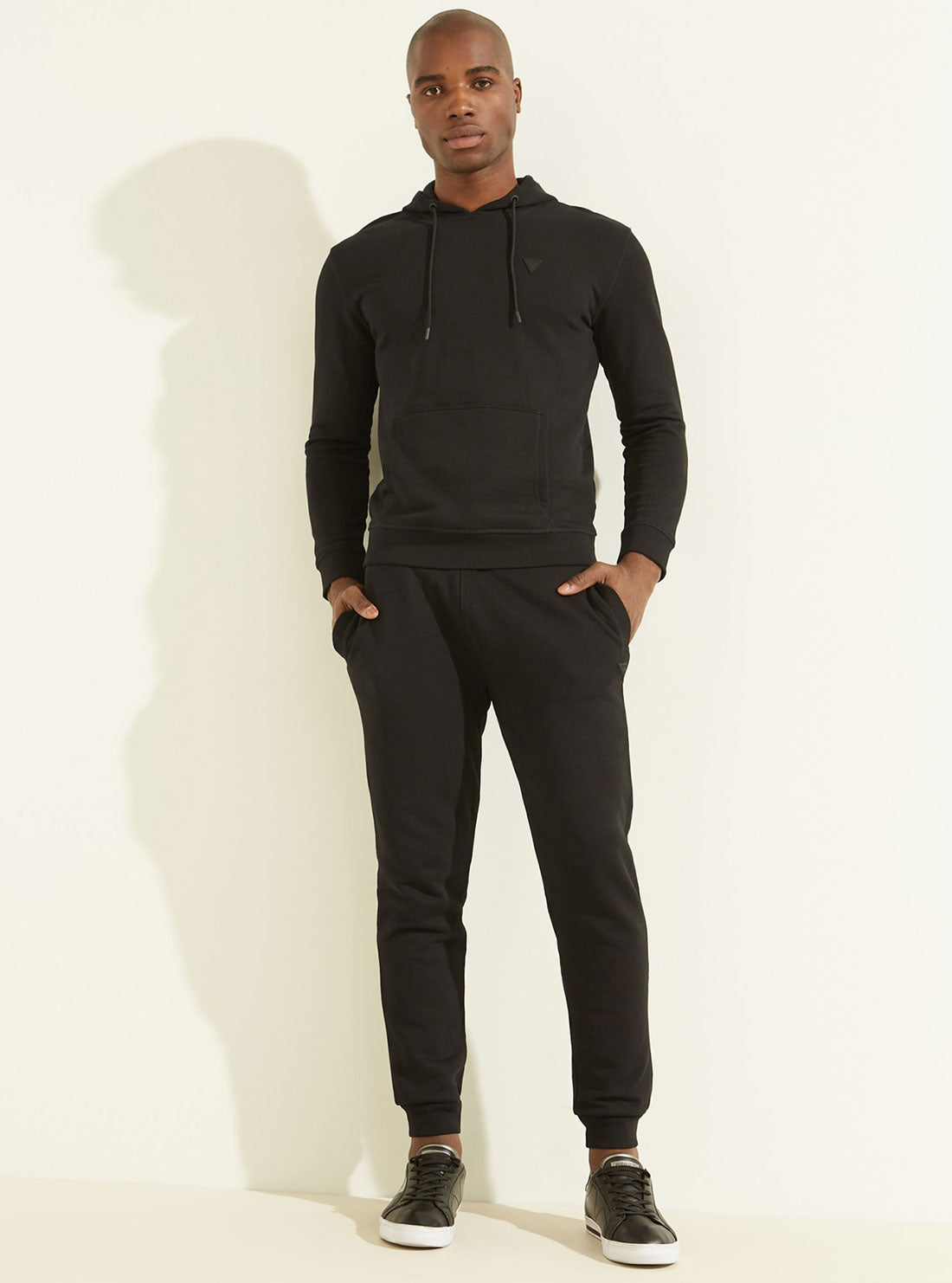 GUESS Mens  Eco Black Aldwin Active Logo Trackpants Z2RB15KAIJ1 Full View