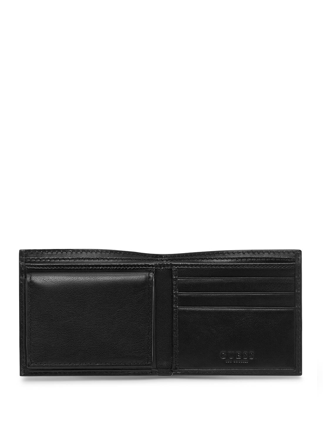 GUESS Men's Black Glenoaks Logo Passcase Wallet 31GUE22094 Inside View