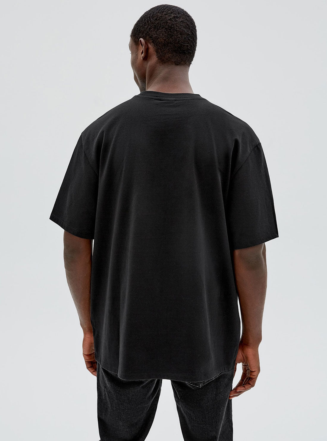 GUESS Mens GUESS Originals Black Austin Logo T-Shirt M2GI00K9XF2 Back View