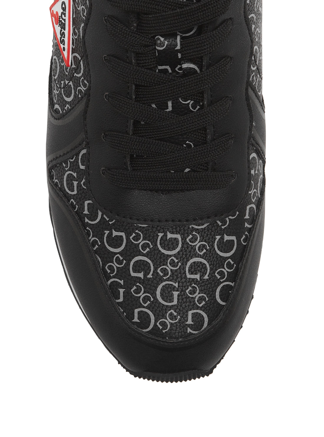 GUESS Womens  Black Multi Low Top Lace Up Alion Sneakers ALION Top View