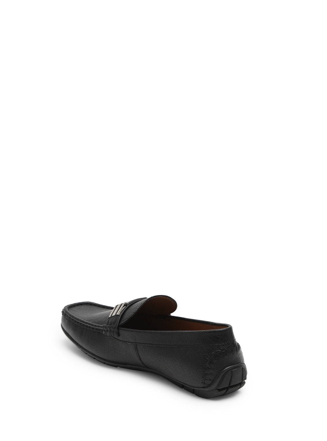GUESS Mens Black Marty Logo Low Top Loafers MARTY Back View