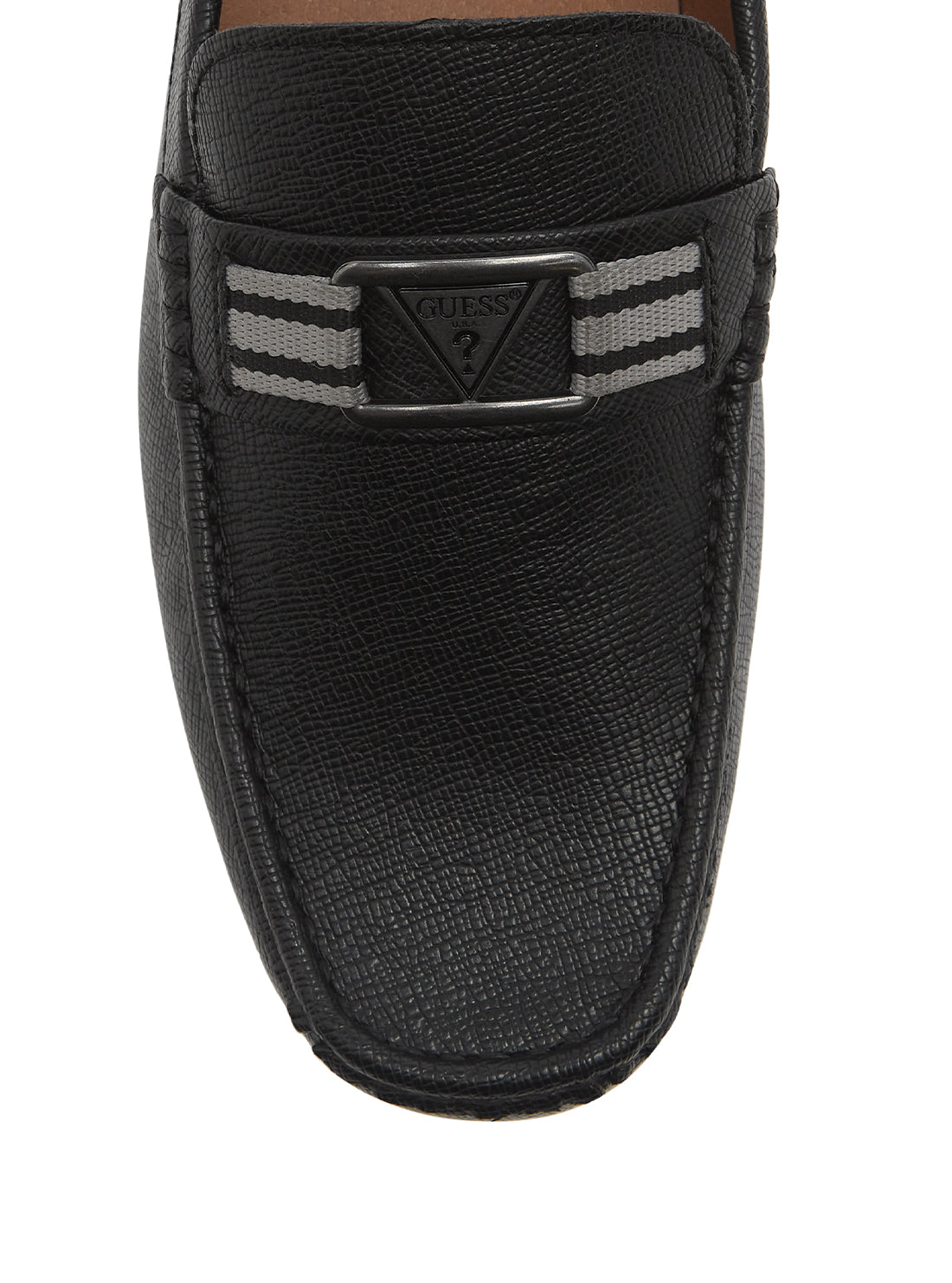 GUESS Mens Black Marty Logo Low Top Loafers MARTY Top View