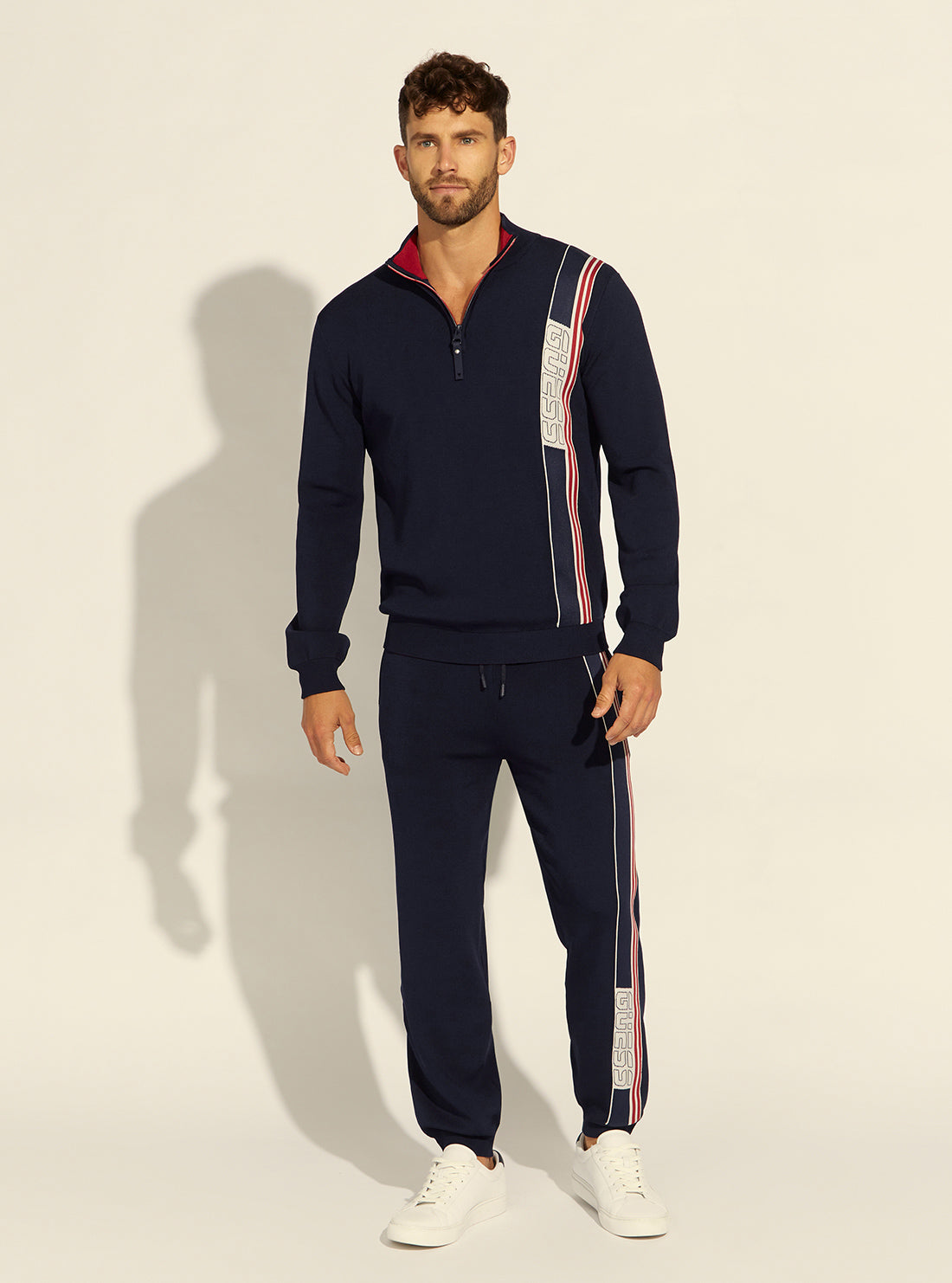 GUESS Mens Blue Anthony Tech Active Jumper Z2RR00ZZ04U Full View