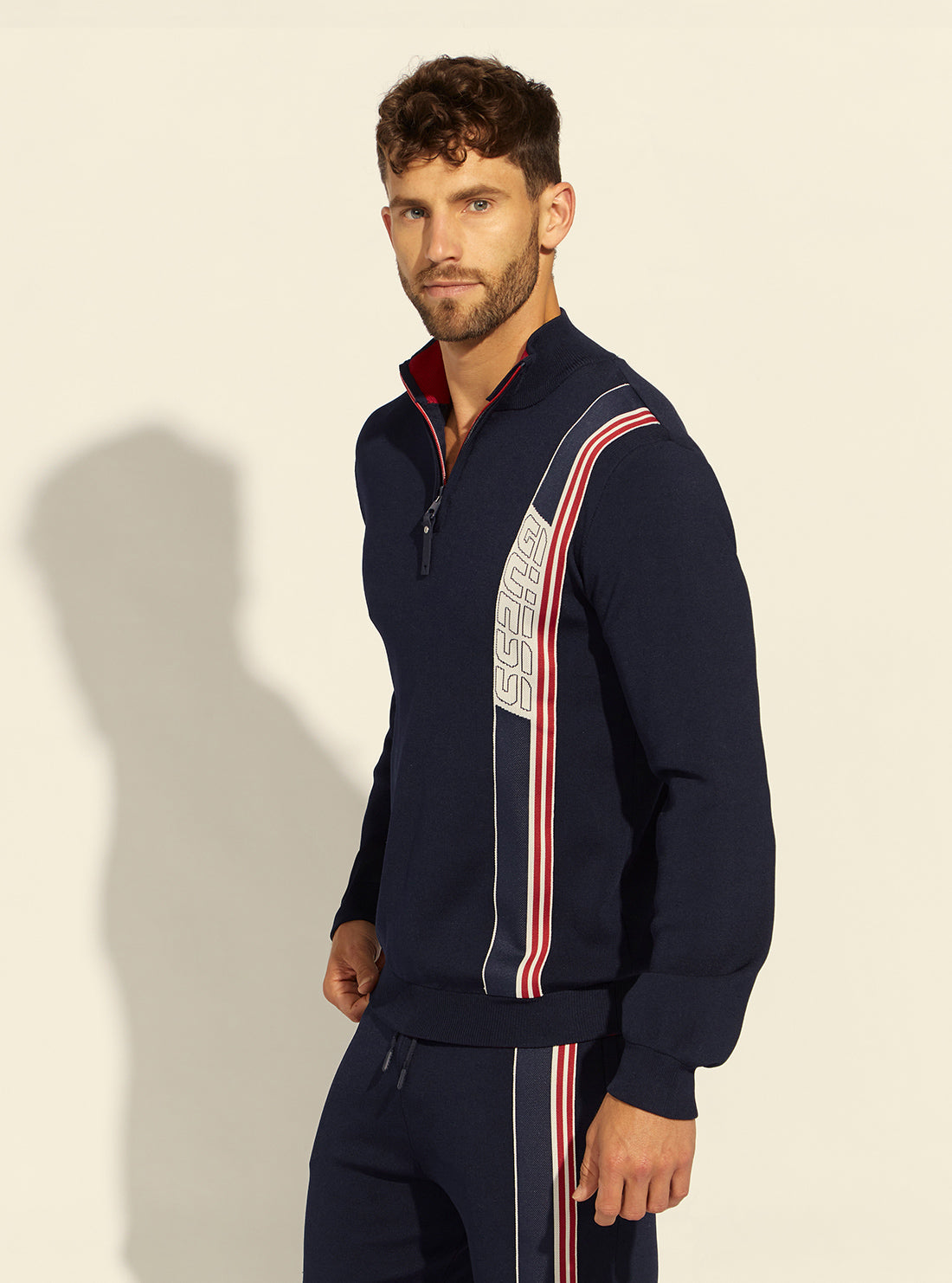 GUESS Mens Blue Anthony Tech Active Jumper Z2RR00ZZ04U Side View