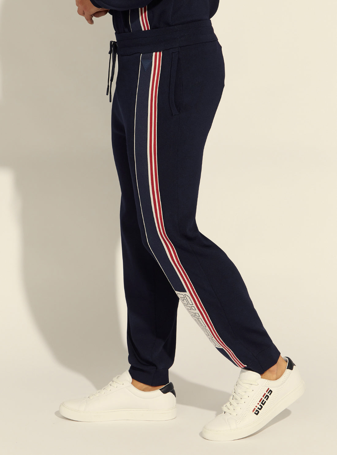 GUESS Mens  Blue Anthony Tech Active Trackpants Z2RB10ZZ04U Side View