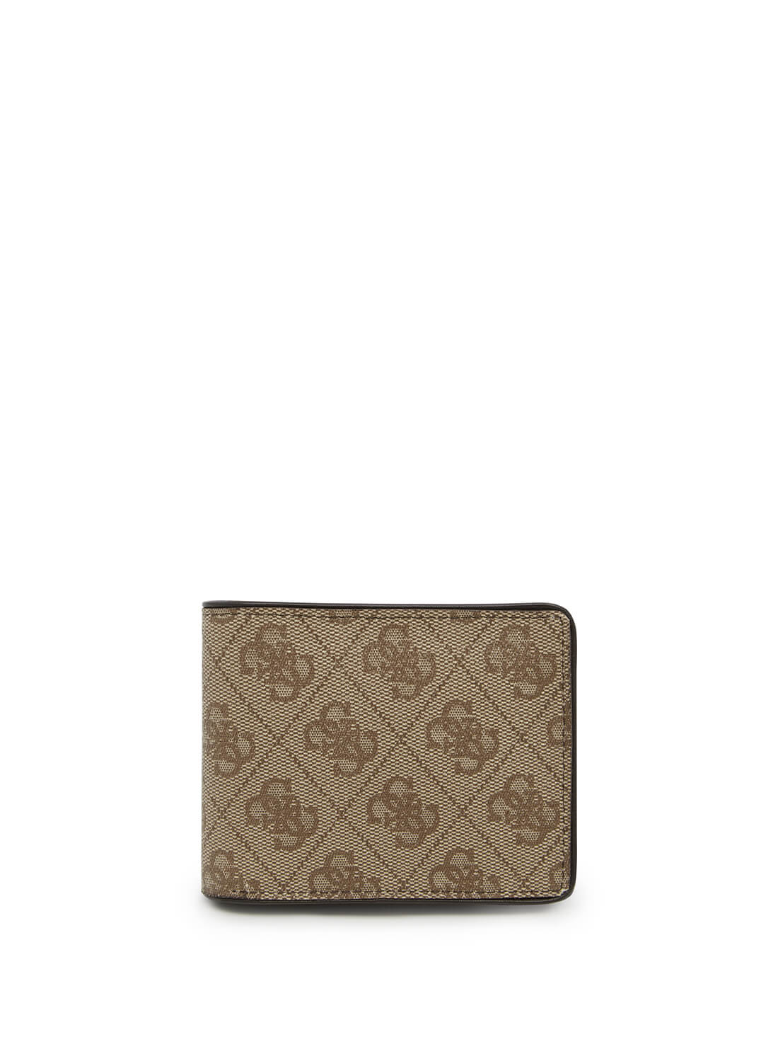 GUESS Men's Brown Quattro G Slimfold Wallet 31GUE13217 Front View