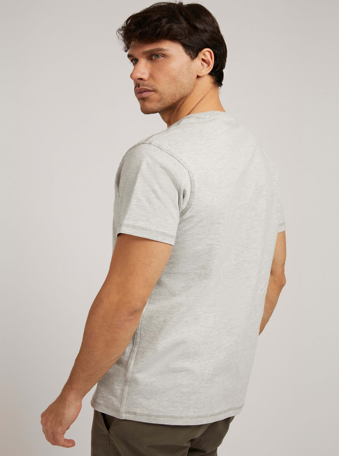 GUESS Mens Grey California Pennant Logo T-Shirt M2RI04K8FQ1 Back View