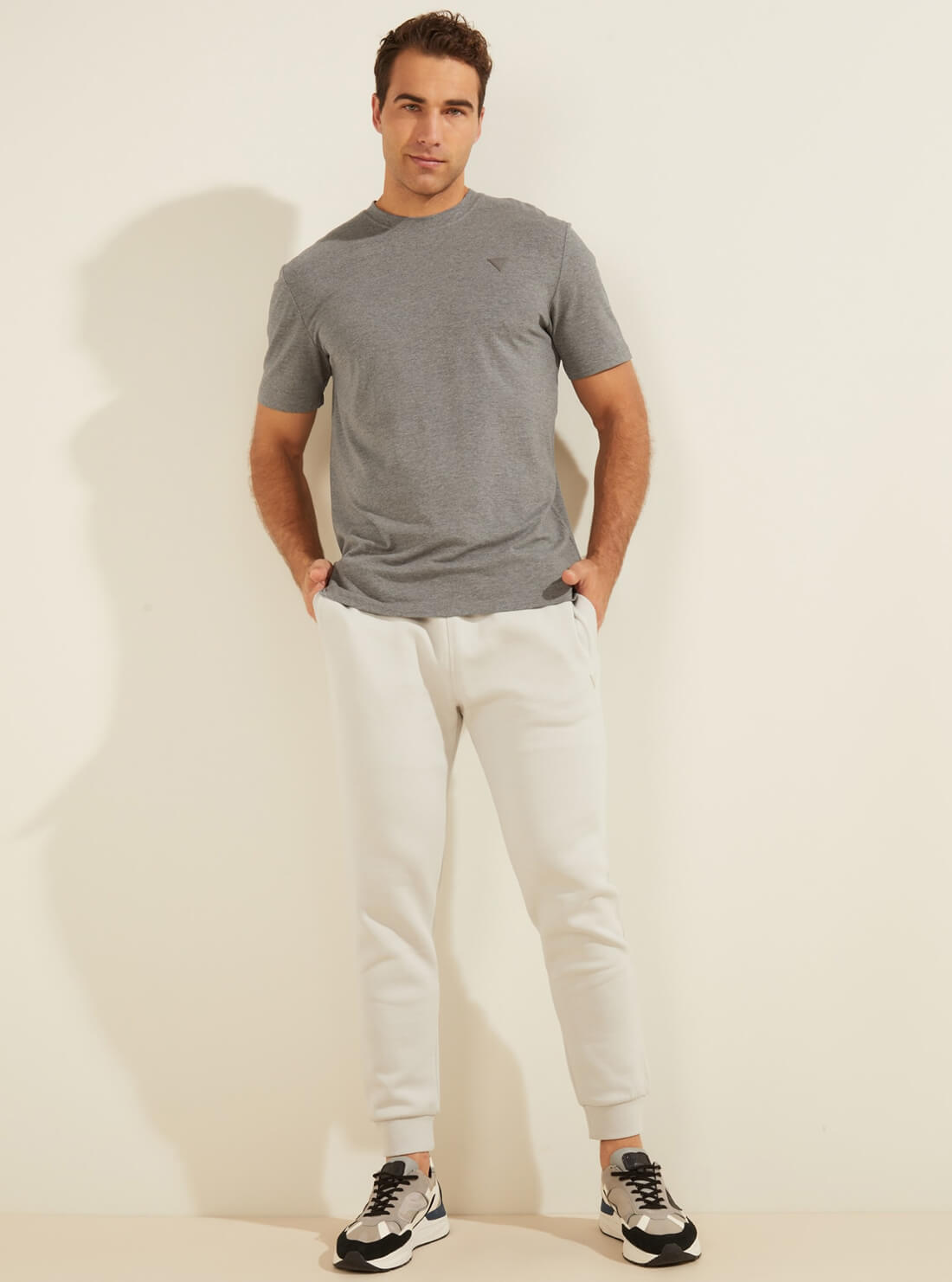 GUESS Mens  Eco Grey Hedley Active T-Shirt Z2RI11JR06K Full View