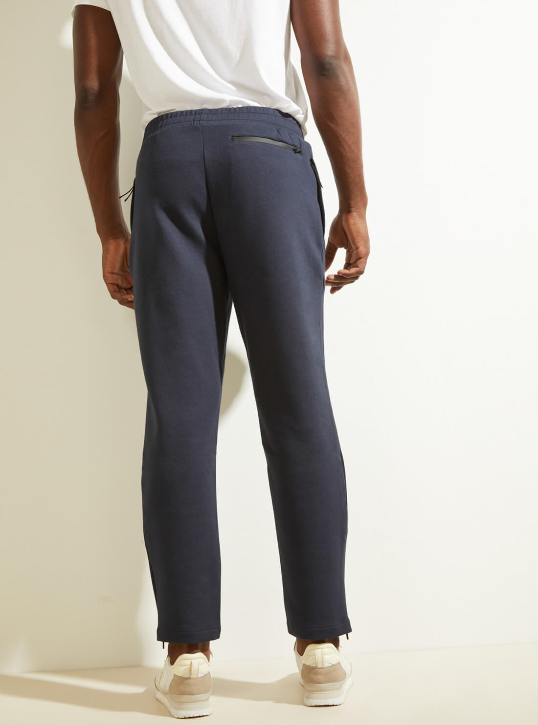 GUESS Mens Deep Marine Blue Abbot Active Long Pants U1YA09FL03P Back View