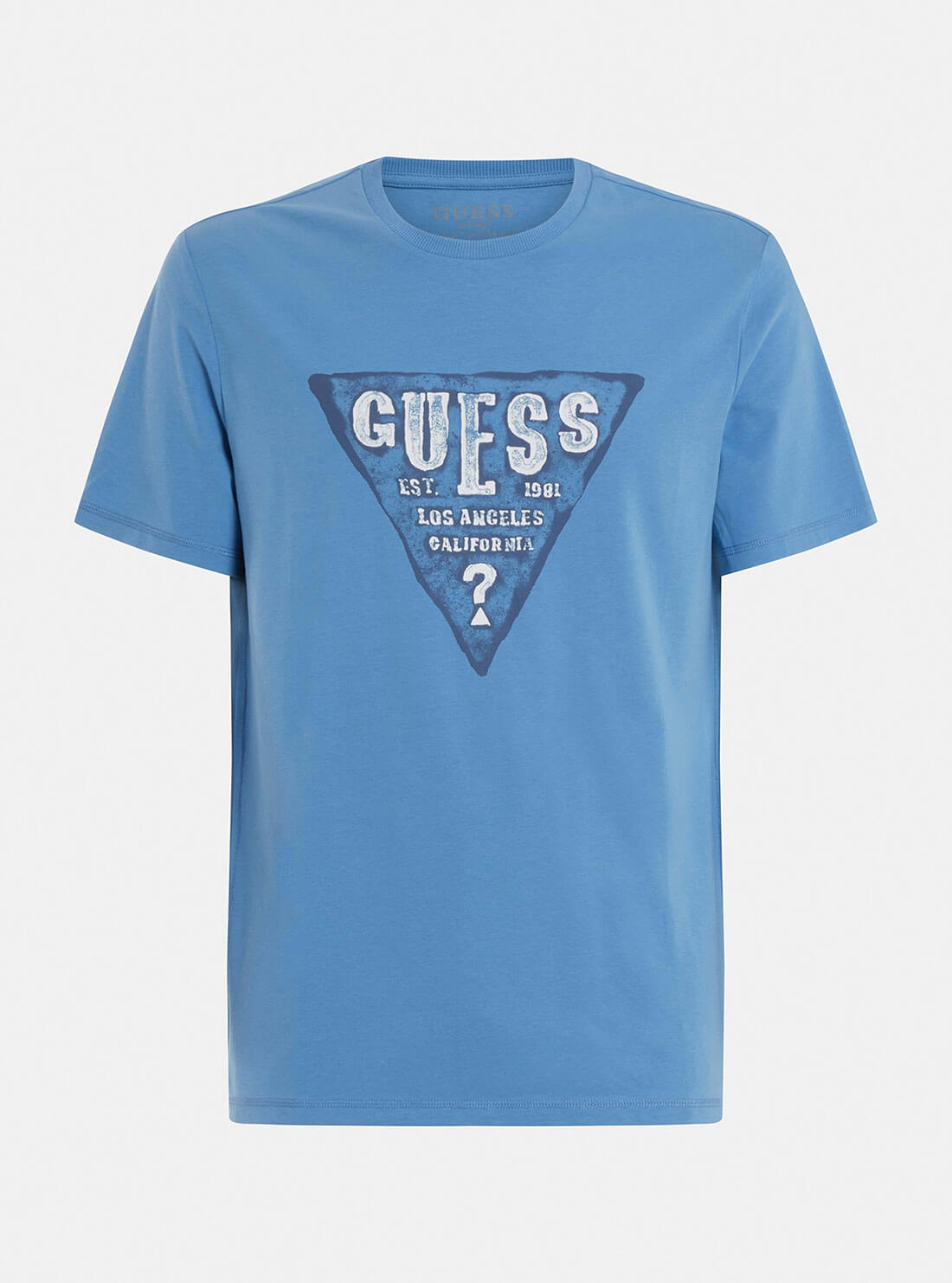 GUESS Mens Eco Blue Bacopa Rusty Logo T-Shirt M2GI08J1311 Ghost View
