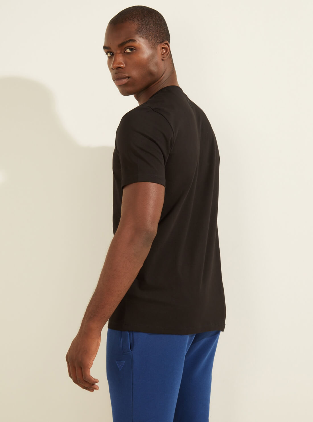 GUESS Mens  Eco Black Alphy Logo Active T-Shirt Z2RI10J1311 Back View