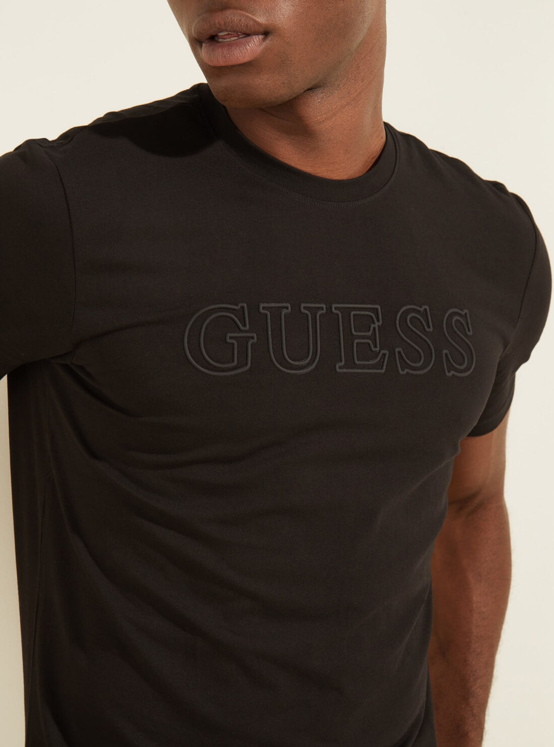 GUESS Mens  Eco Black Alphy Logo Active T-Shirt Z2RI10J1311 Detail View