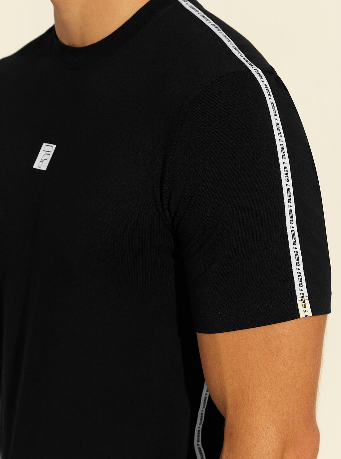 GUESS Mens  Eco Black Curtis Active T-Shirt Z2RI04KAYN2 Side Detail View