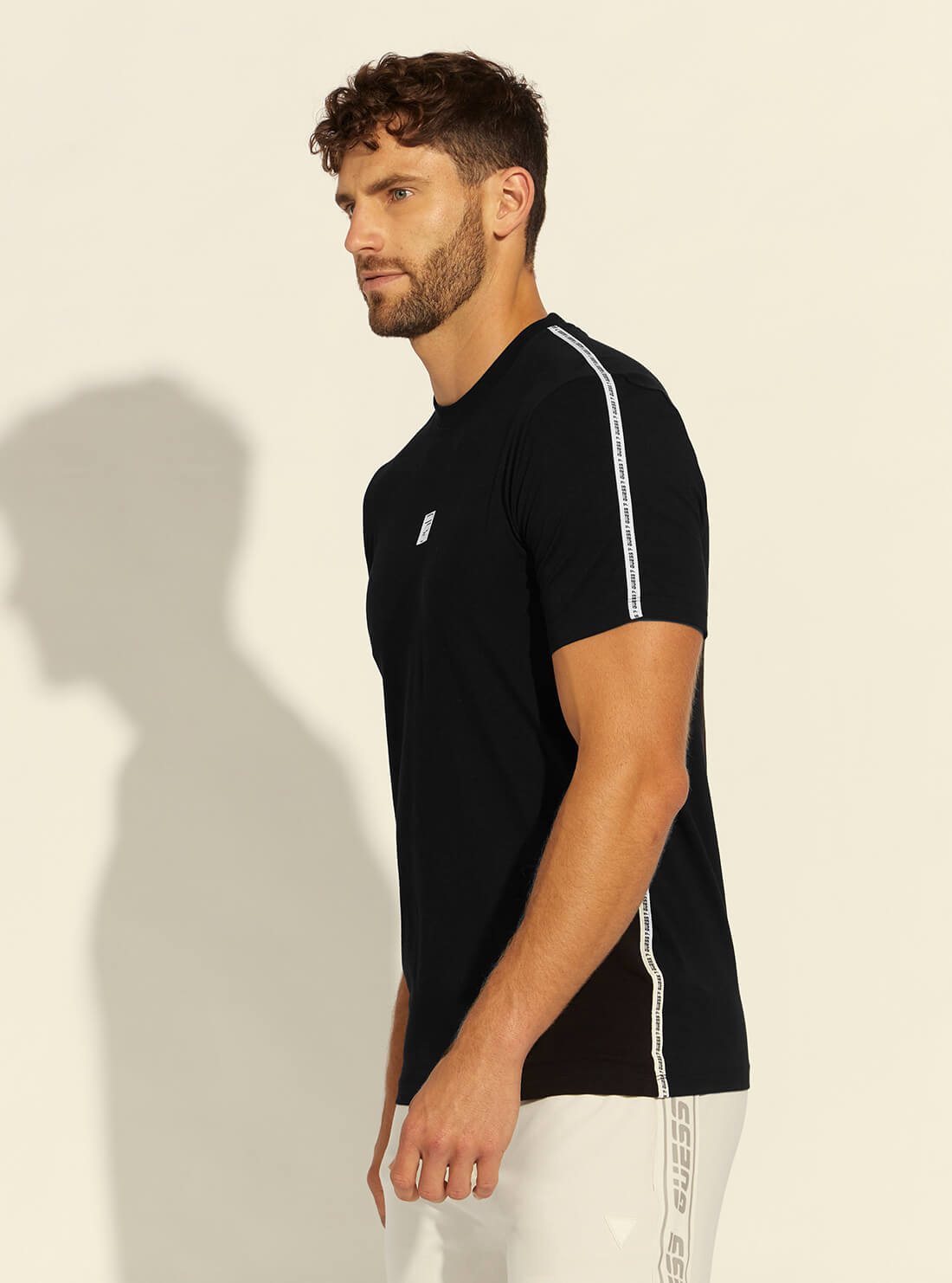 GUESS Mens  Eco Black Curtis Active T-Shirt Z2RI04KAYN2 Side View