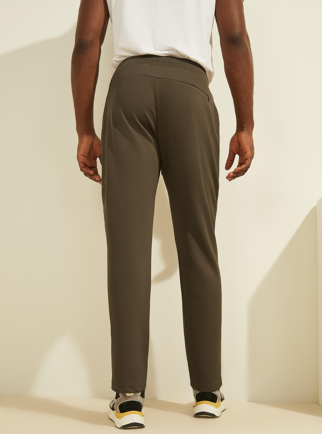 GUESS Mens  Eco Brown Matthew Active Trackpants Z2RB12FL03X Back View