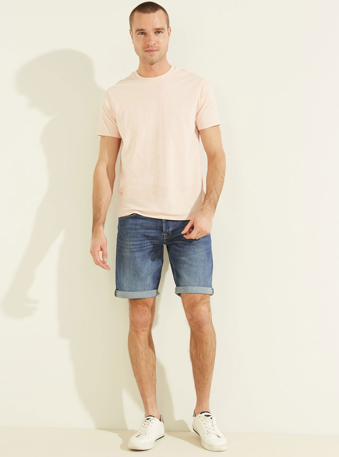 GUESS Mens Eco Carry Mid Sonny Denim Shorts M2GD01D4GV5 Full View