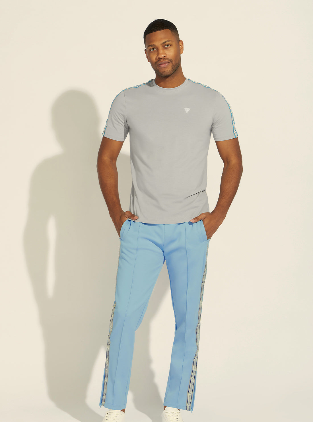 GUESS Mens Eco Celestial Grey Dexter Active T-Shirt Z2GI00J1311 Full View