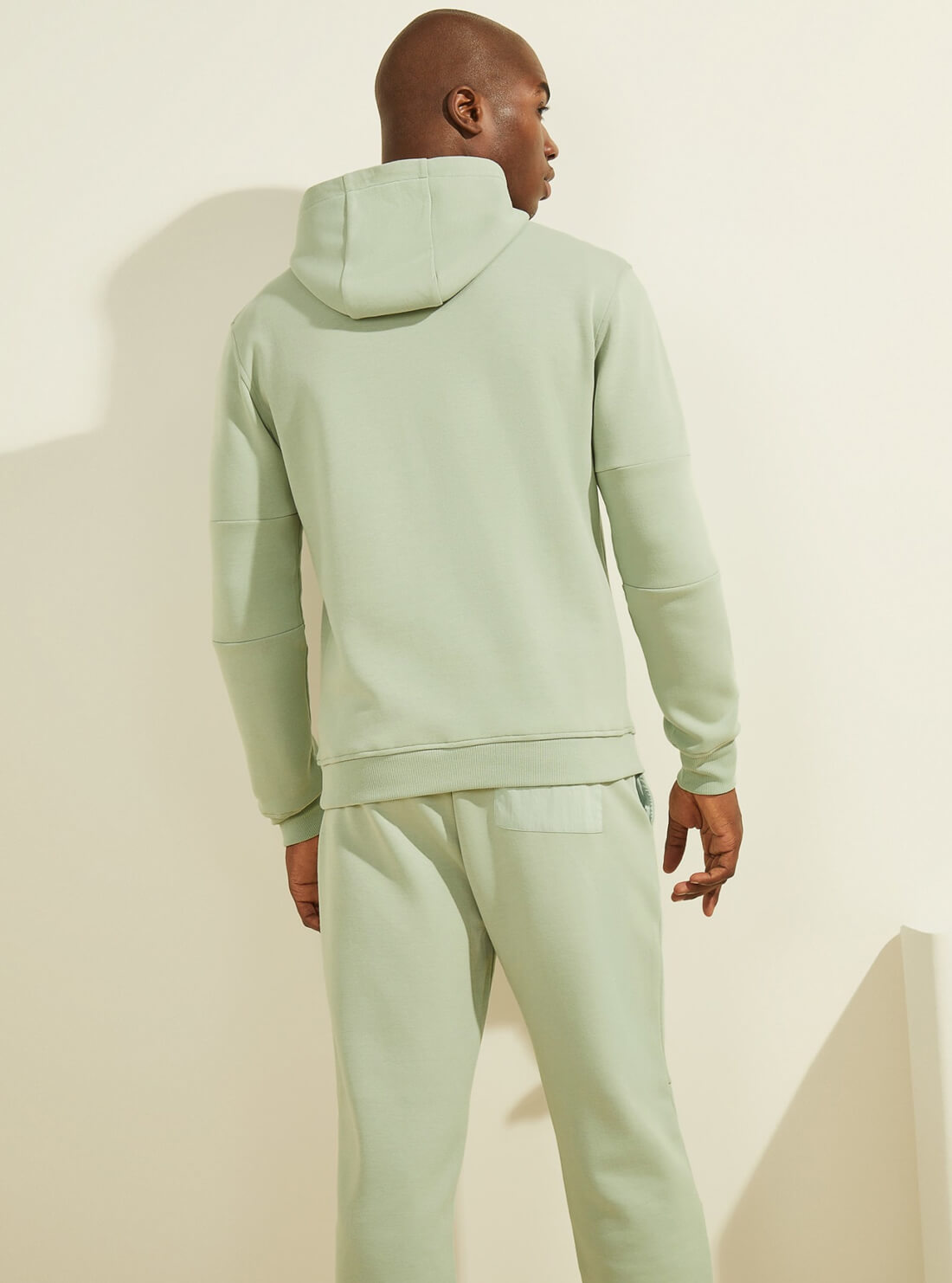 GUESS Mens  Eco Green Christopher Active Hoodie Z2RQ03KA3P1 Back View