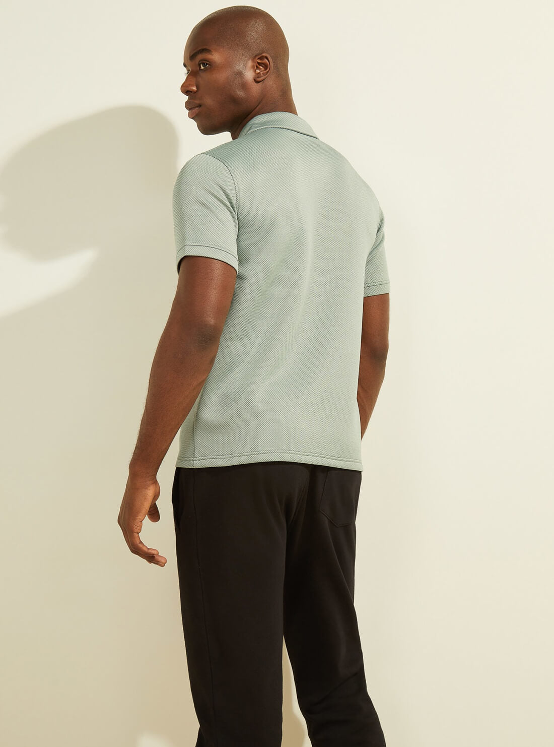 GUESS Mens  Eco Green Gus Active Polo T-Shirt Z2RP00KAYN2 Back View
