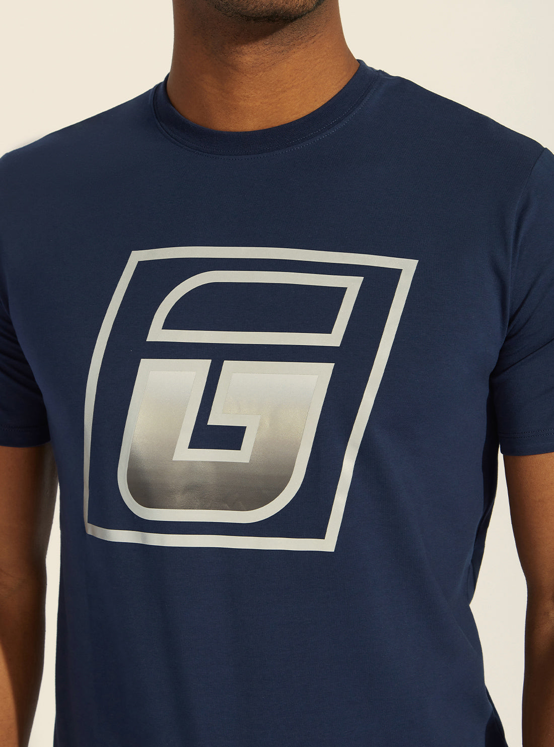 GUESS Mens Eco Blue Lennox Active T-Shirt Z2GI17J1311 Detail View