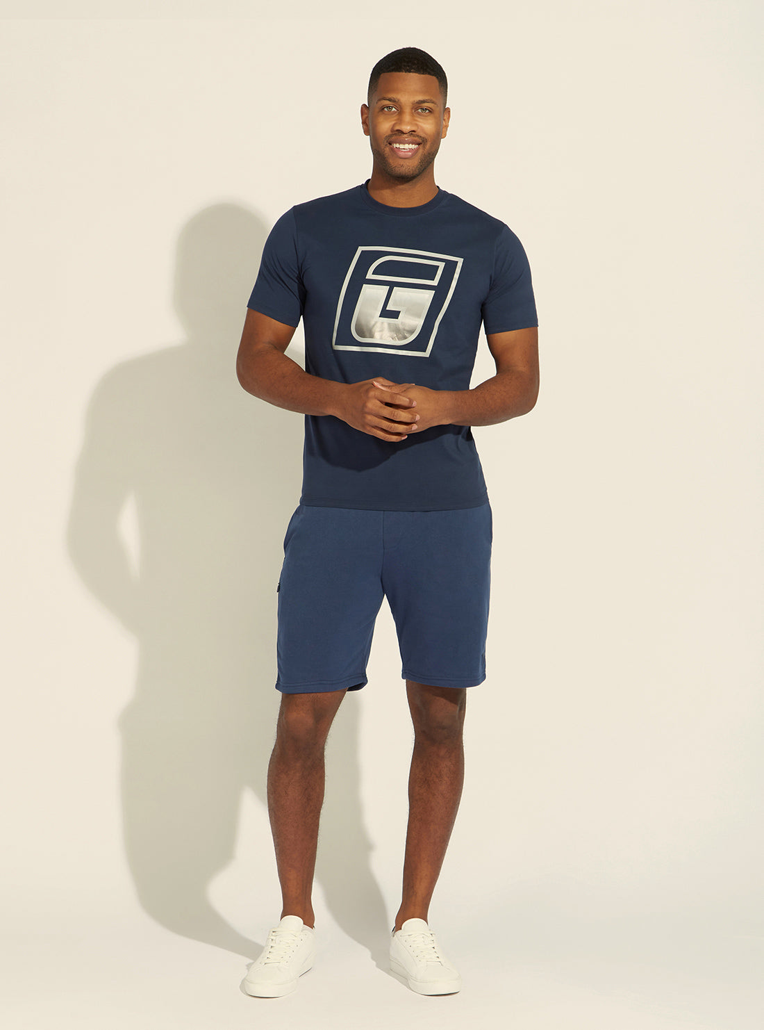 GUESS Mens Eco Blue Lennox Active T-Shirt Z2GI17J1311 Full View