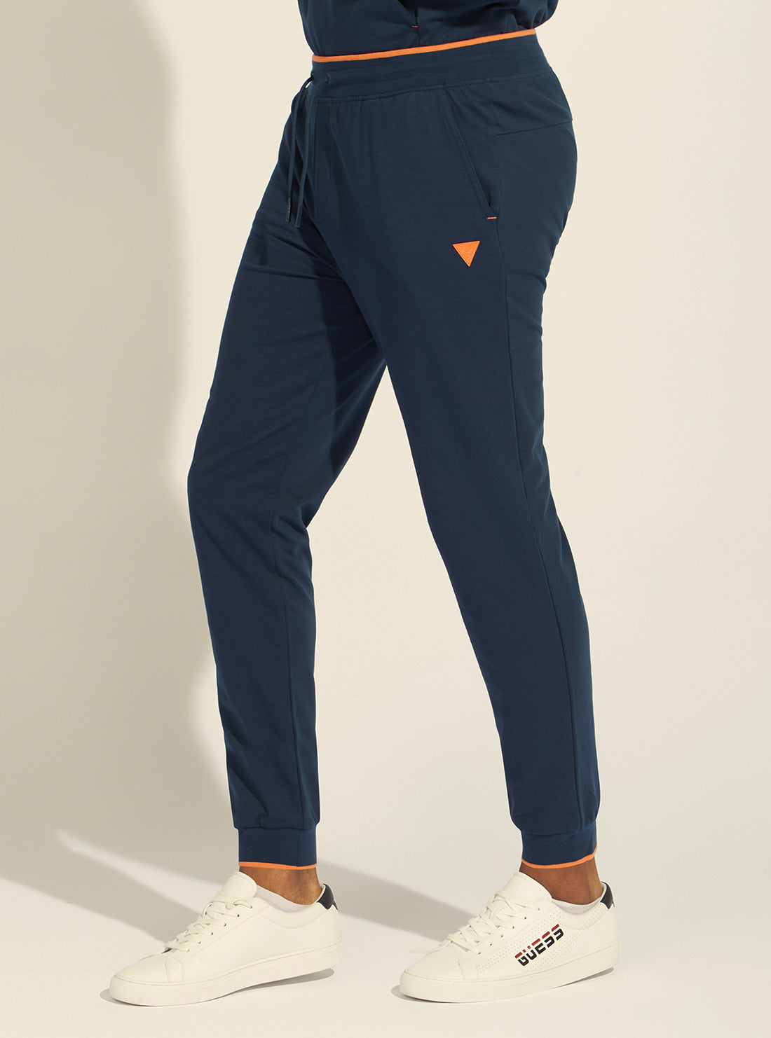 GUESS Mens Eco Blue Quincey Active Trackpants Z2GB13FL04I Side View