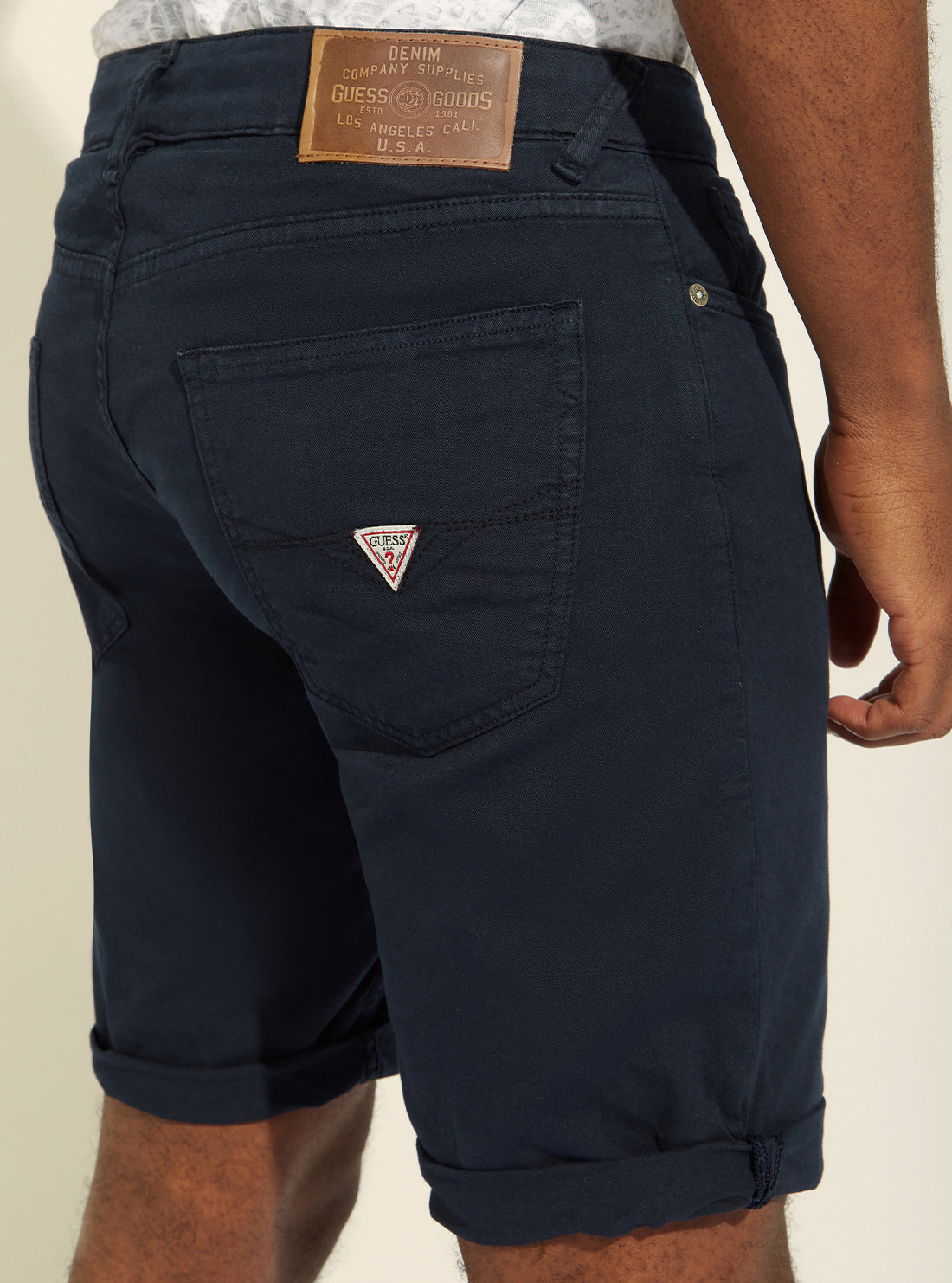 GUESS Mens Eco Smart Blue Sonny Shorts M2GD01WEHY3 Detail View