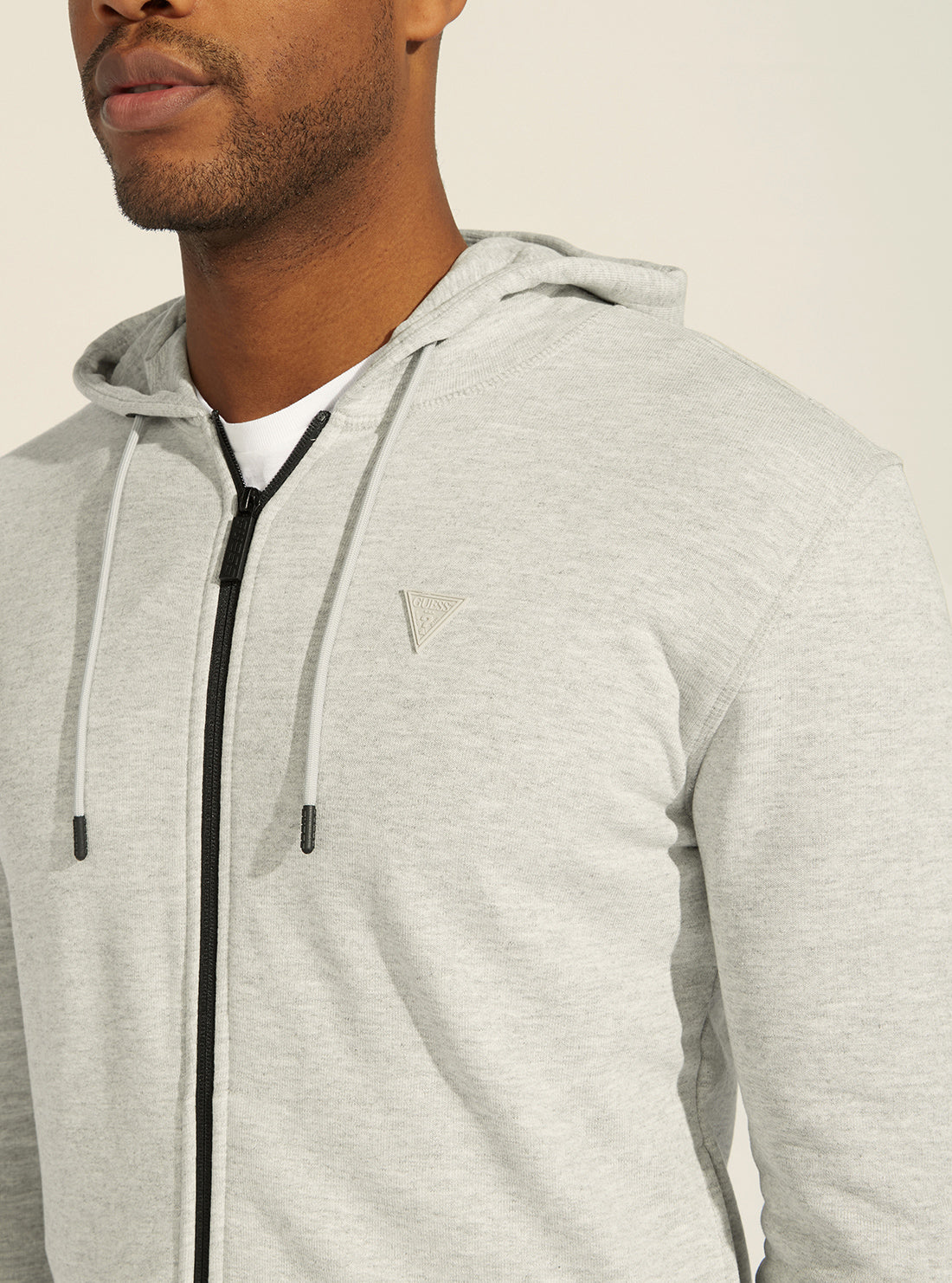 GUESS Mens Eco Grey Aldwin Active Hoodie Z2RQ20KAIJ1 Detail View