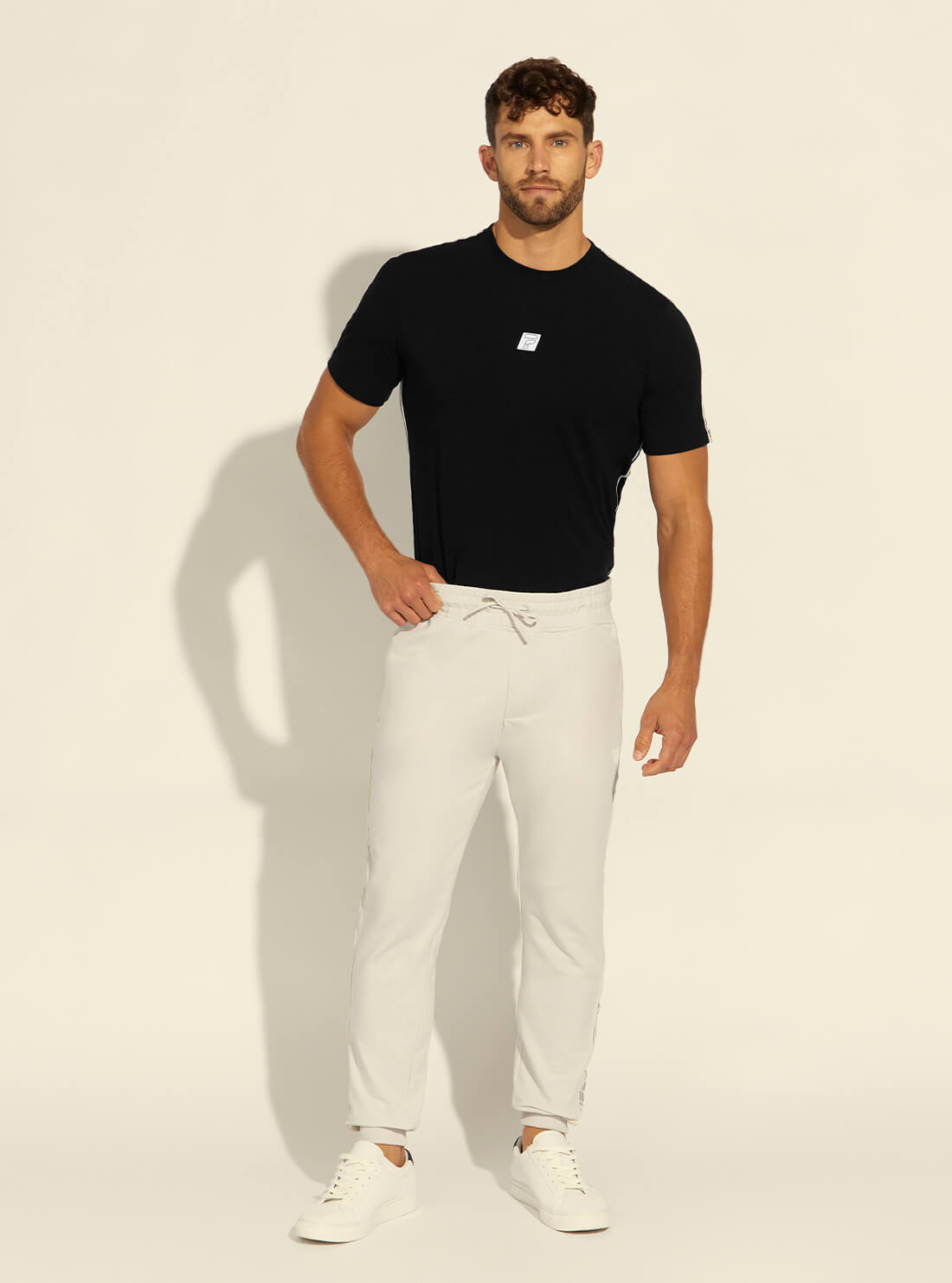 GUESS Mens  Eco Grey Arlo Active Trackpants Z2RB14K6ZS1 Full View