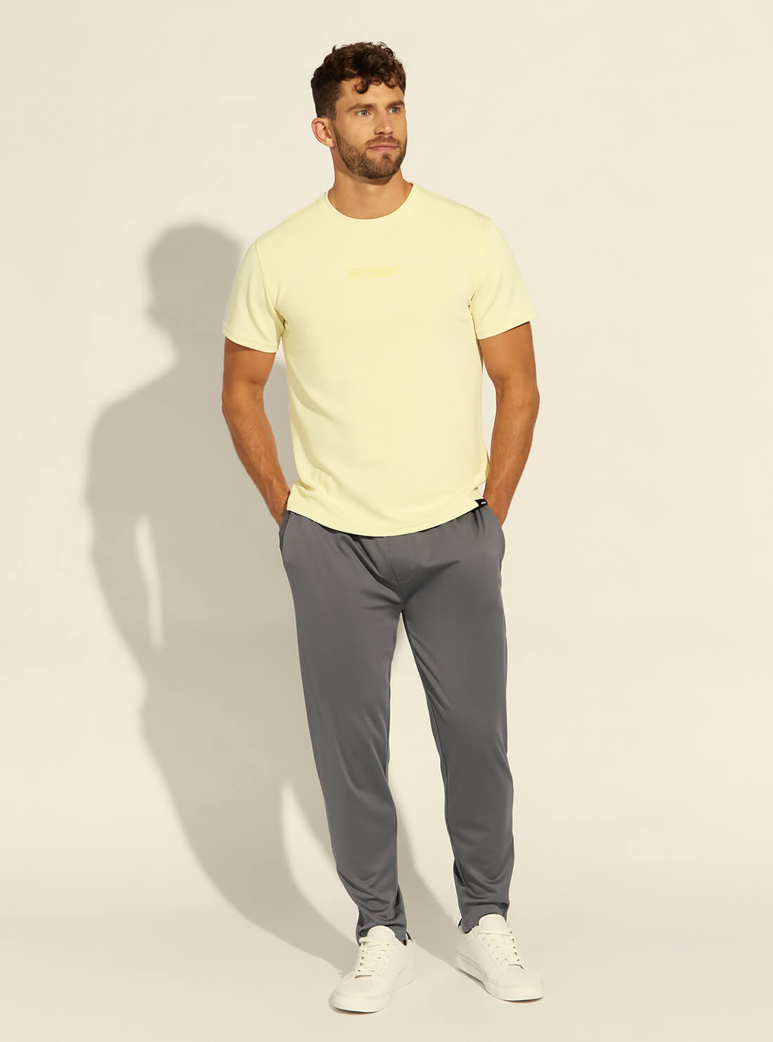 GUESS Mens  Eco Yellow Sebastian Active T-Shirt Z2RI04KAYN2 Full View