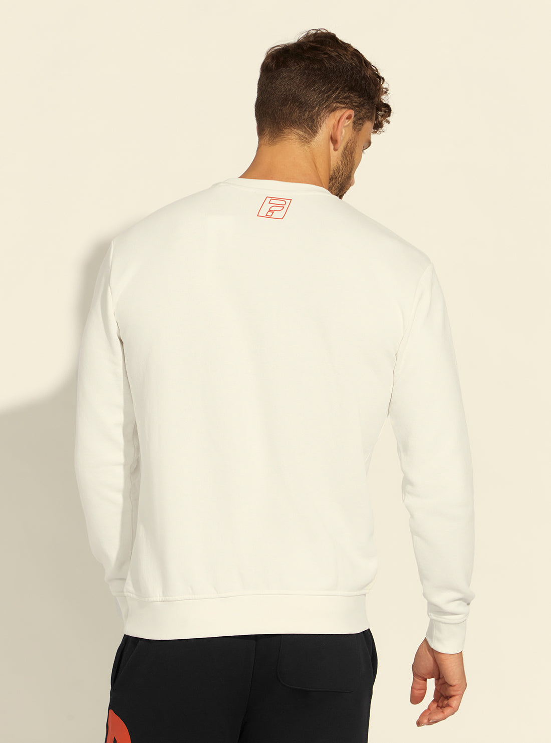 GUESS Mens  Eco White Derrick Active Jumper Z2RQ11KAIJ1 Back View