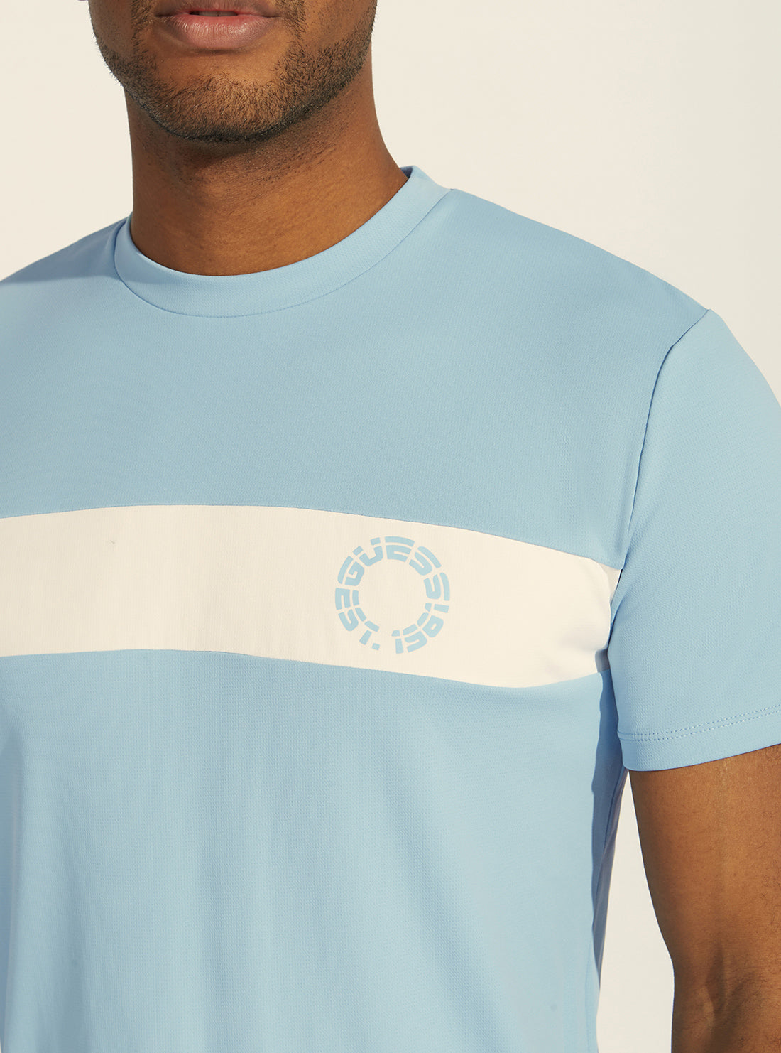 GUESS Mens Blue Lennie Active T-Shirt Z2GI04JR06M Detail View