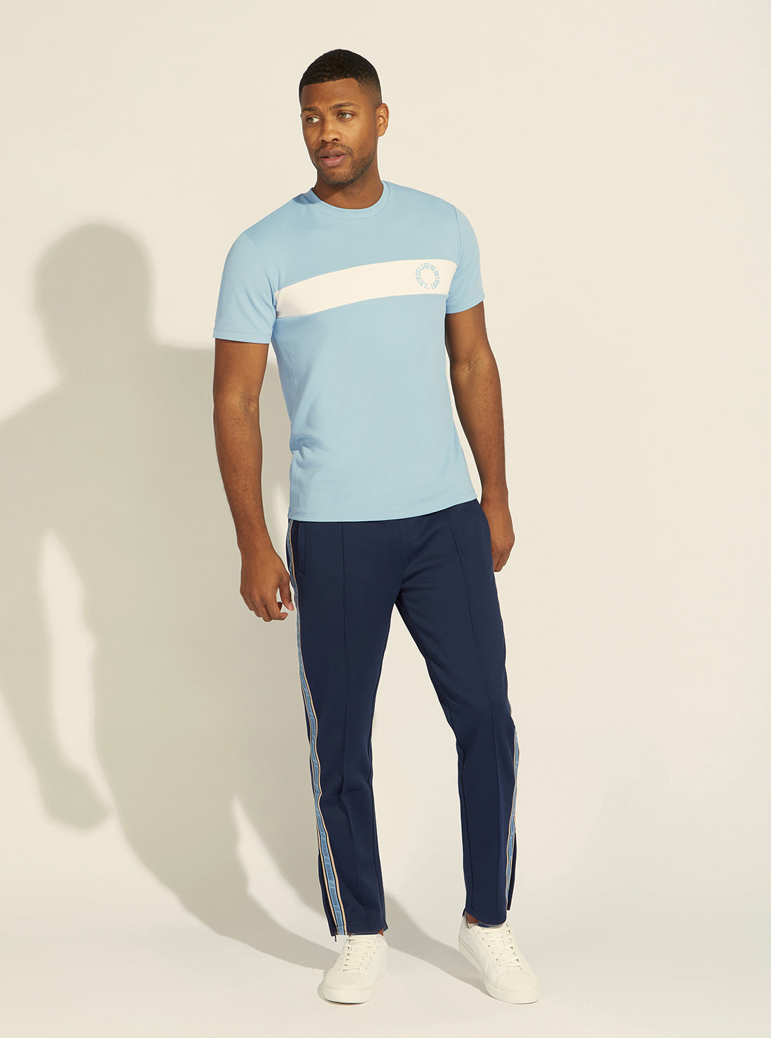 GUESS Mens Blue Lennie Active T-Shirt Z2GI04JR06M Full View