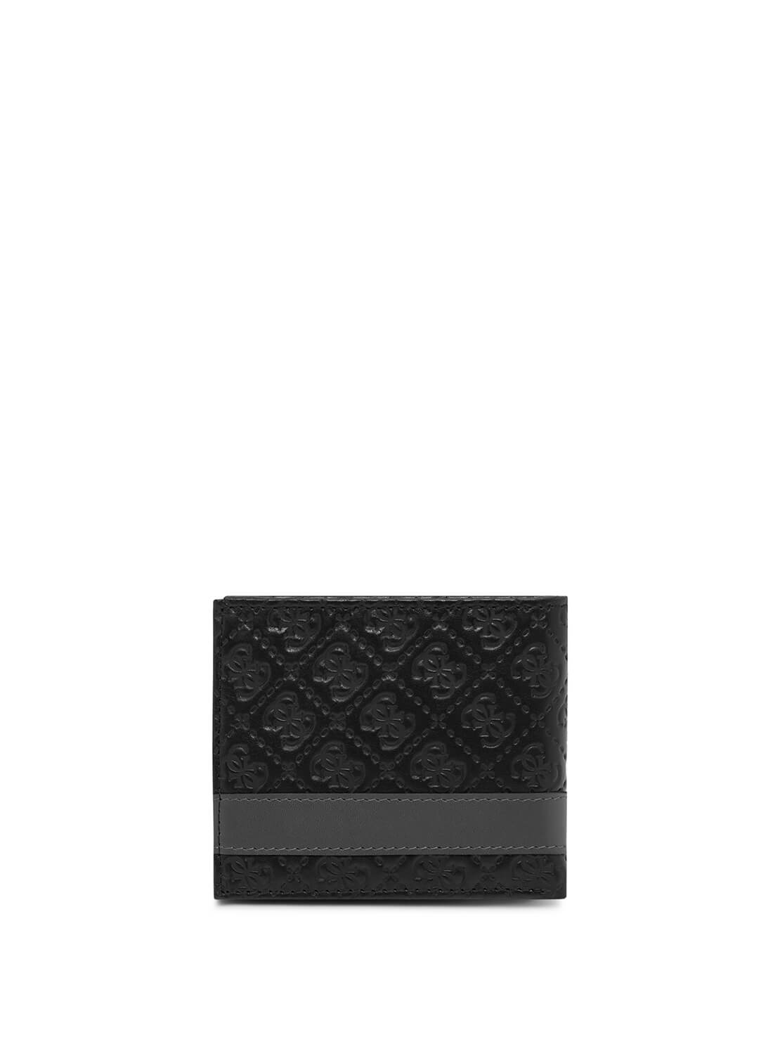 GUESS Men's Grey Black Mesa Quattro G Billfold Wallet 31GUE13215 Back View