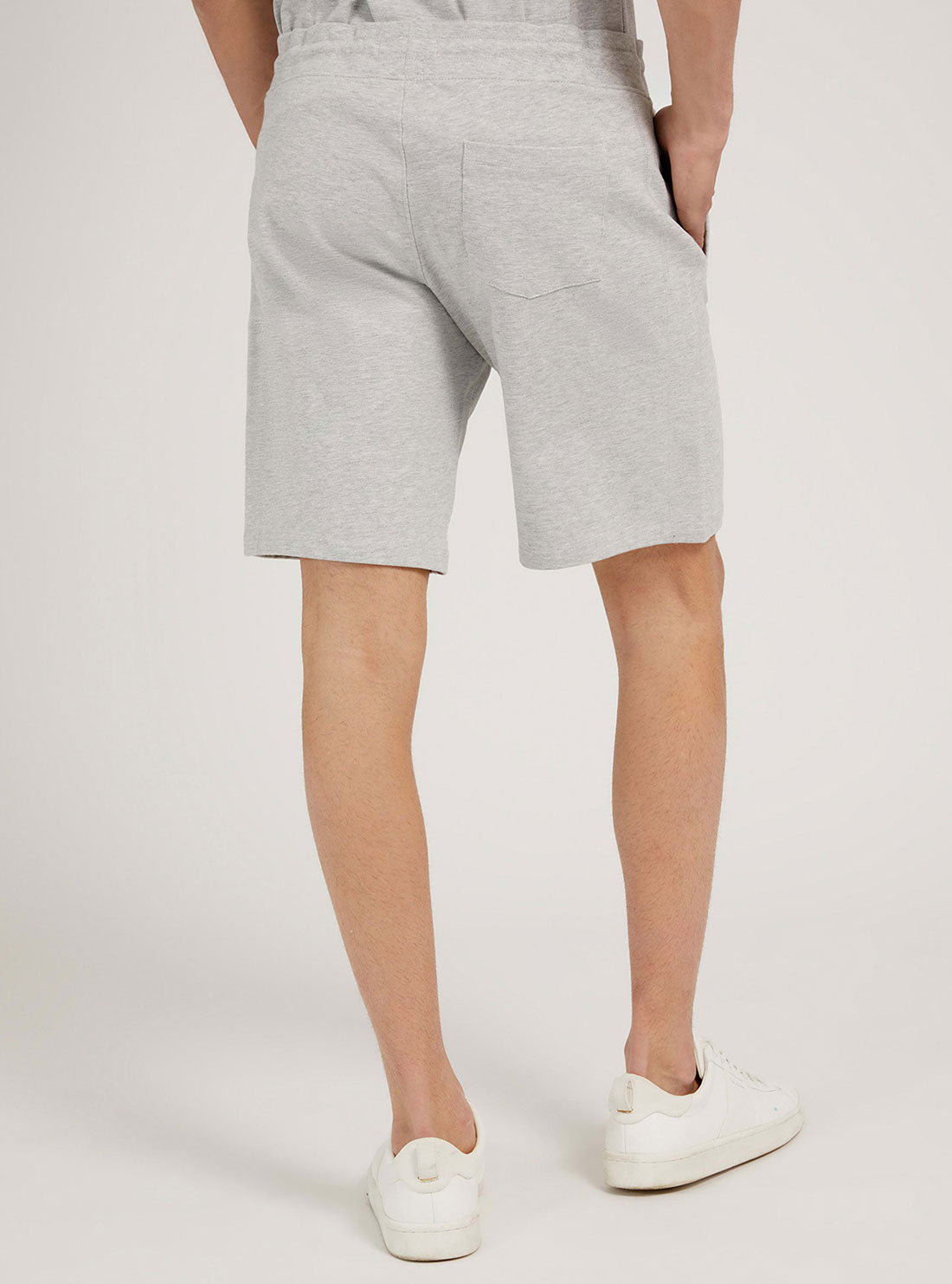 GUESS Mens Grey Eco Livio Relaxed Fit Shorts Front View