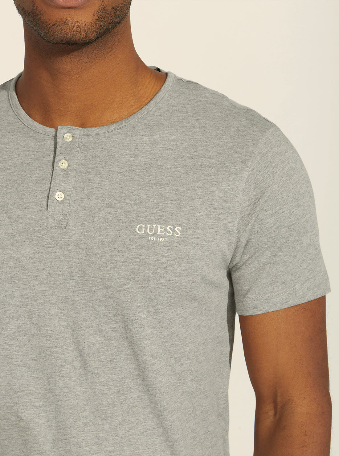 GUESS Mens Grey Logo Pyjama 2-Piece Set U2GX00JR018 Logo View