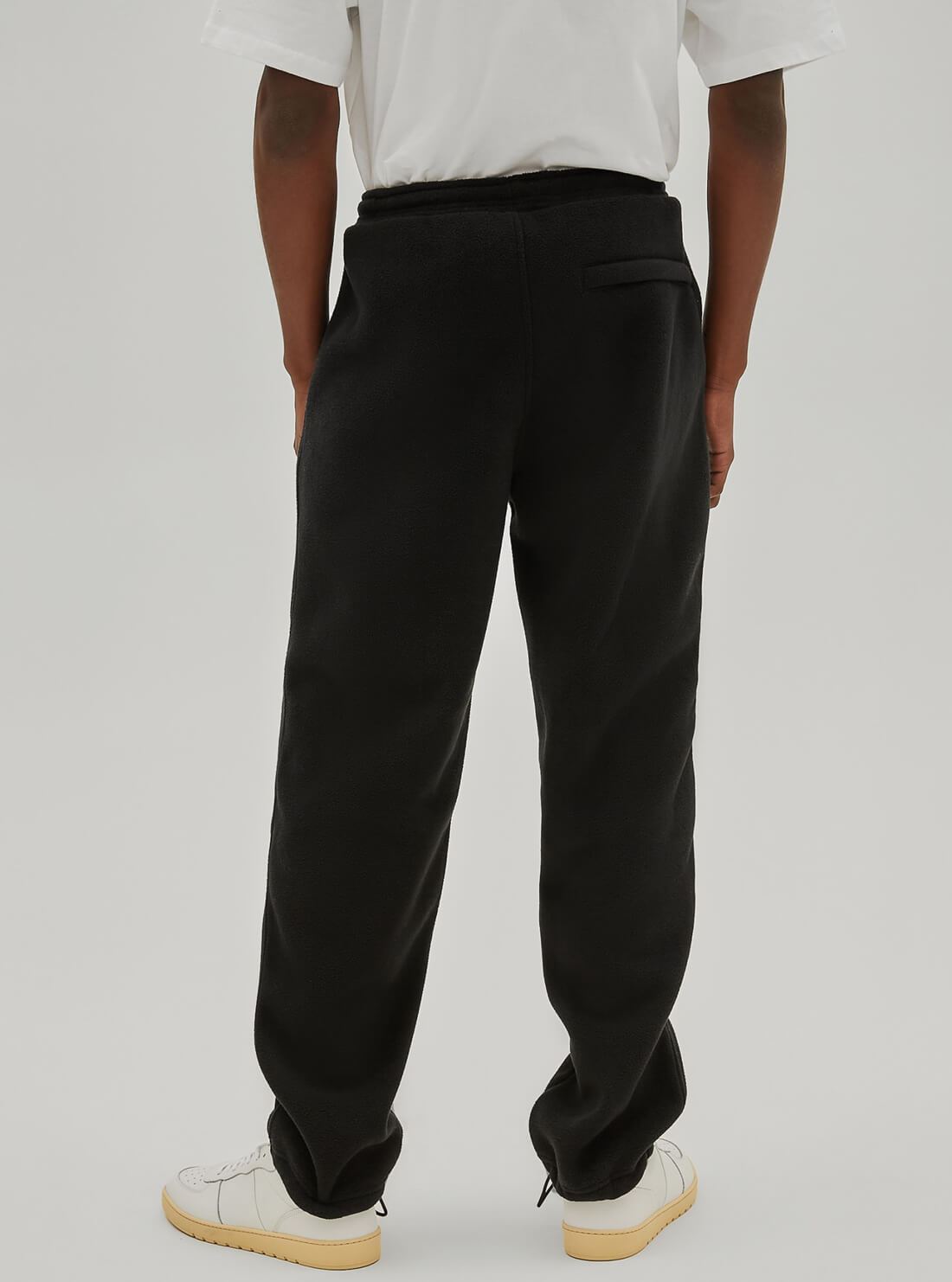 GUESS Mens GUESS Originals Black Robin Logo Trackpants M1RQ02KAWV0 Back View