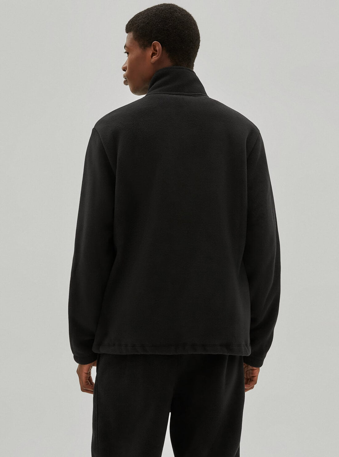 GUESS Mens GUESS Originals Black Robin Polar Fleece Jacket M1RQ05KAWV2 Back View