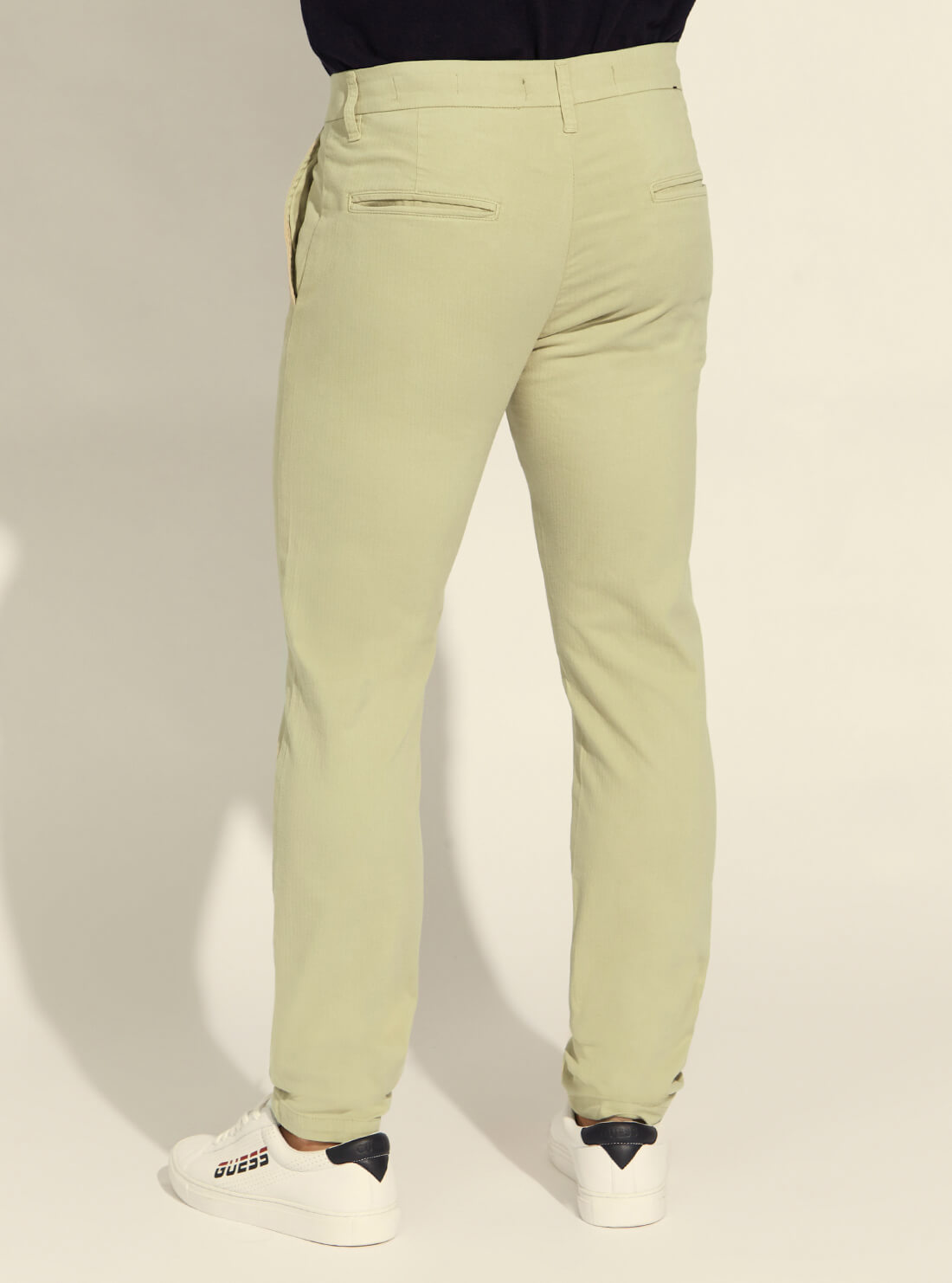 GUESS Mens Hazel Wood Beige Myron Pants M2RB26WEDW1 Back View