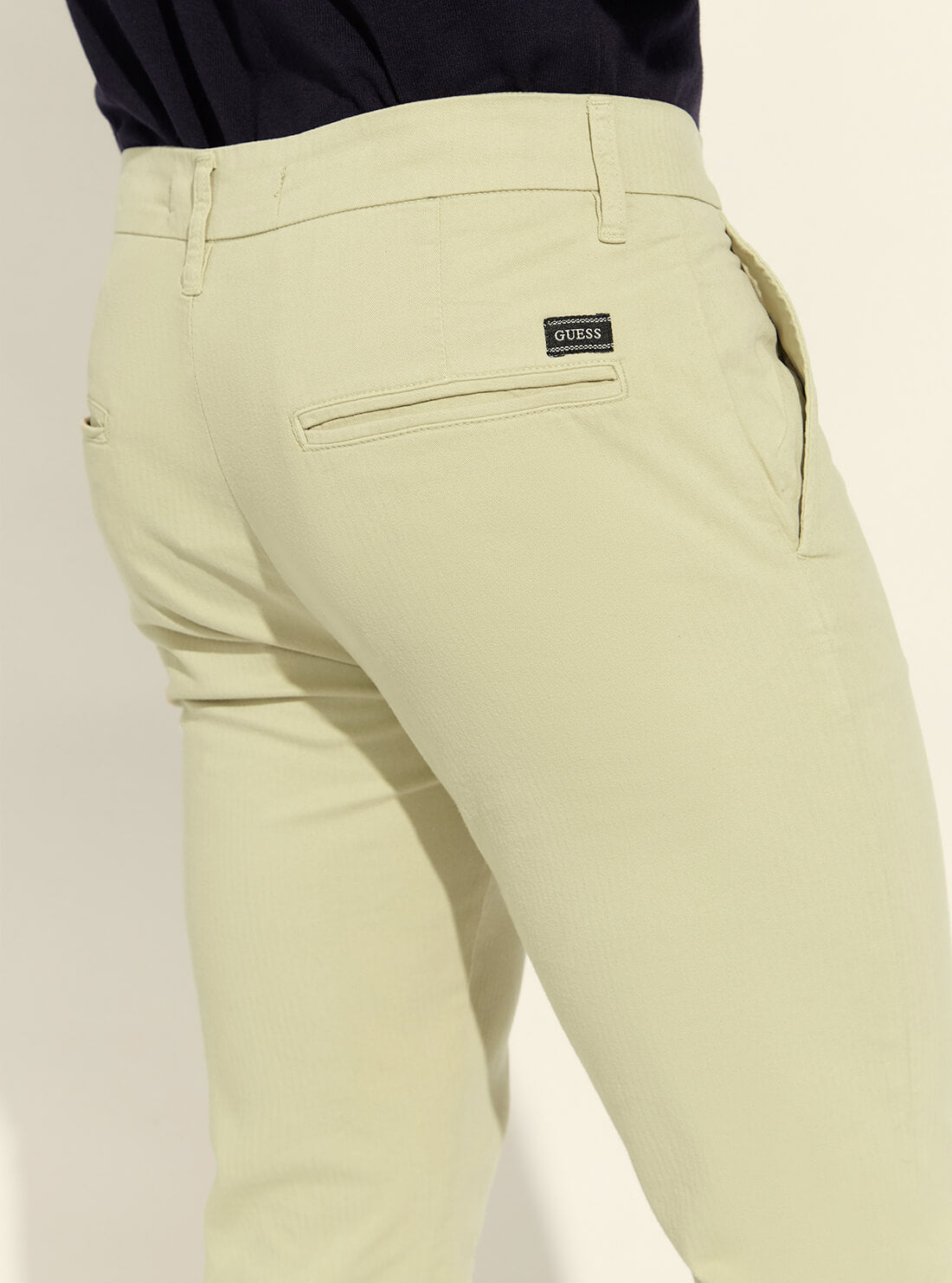 GUESS Mens Hazel Wood Beige Myron Pants M2RB26WEDW1 Detail View